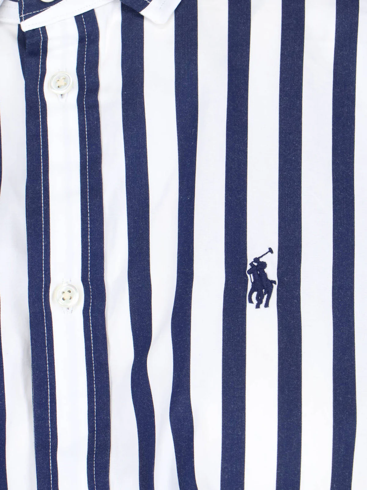 Blue Vertical Stripe Shirt Dress - Image 5