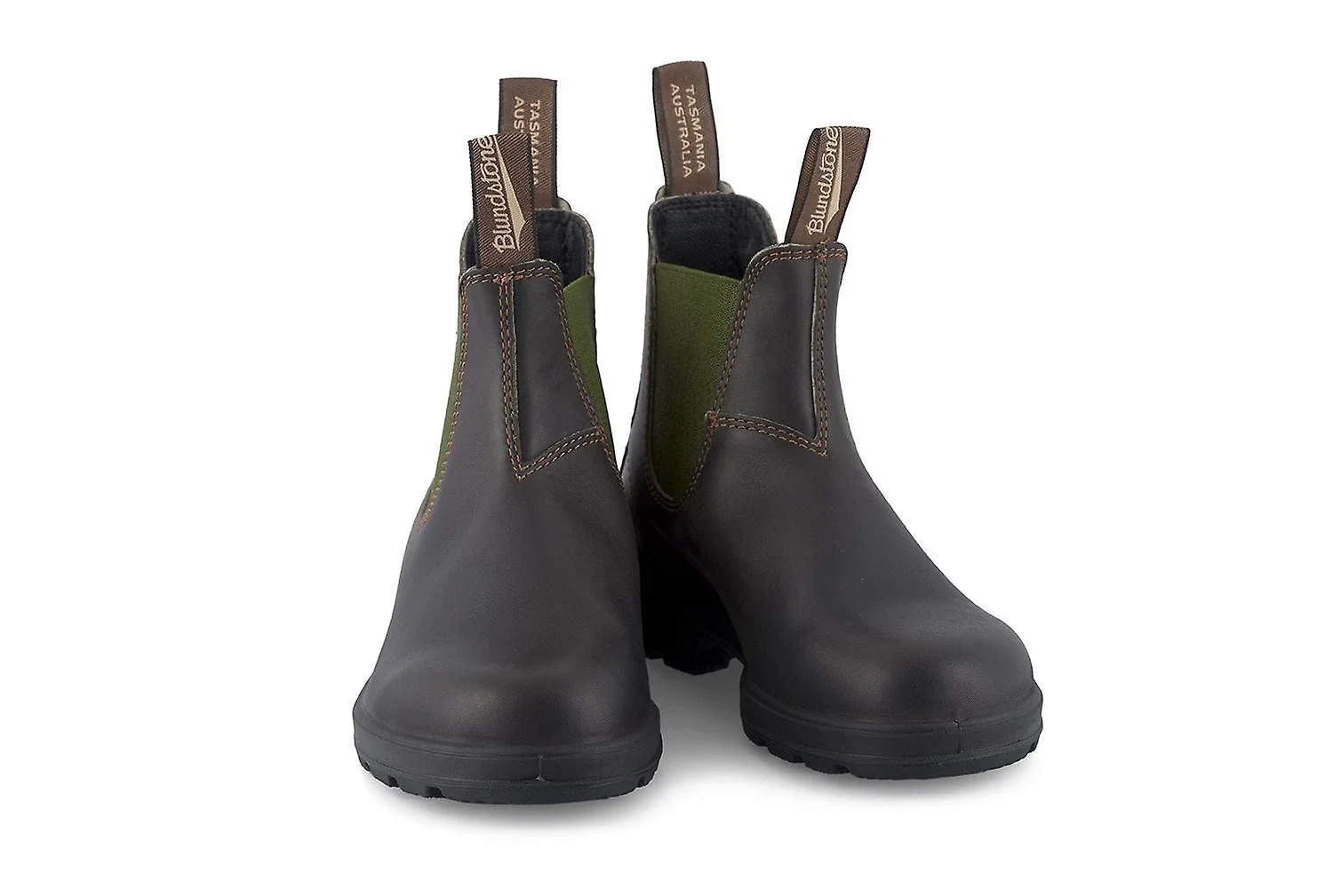 Blundstone 519 Boots Unisex Green Leather Round Toe Chelsea RHS3782 - Image 3