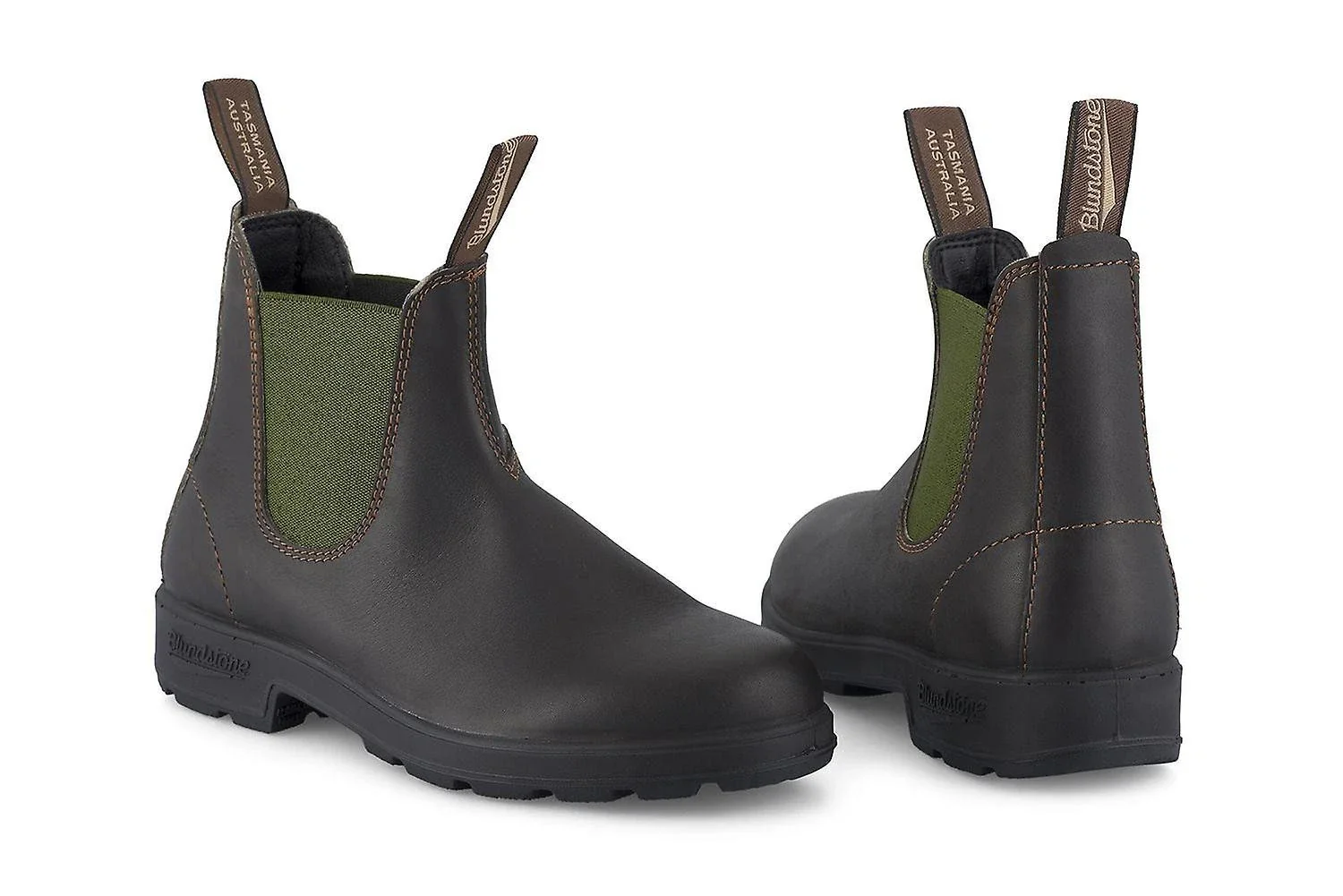 Blundstone 519 Boots Unisex Green Leather Round Toe Chelsea RHS3782 - Image 4