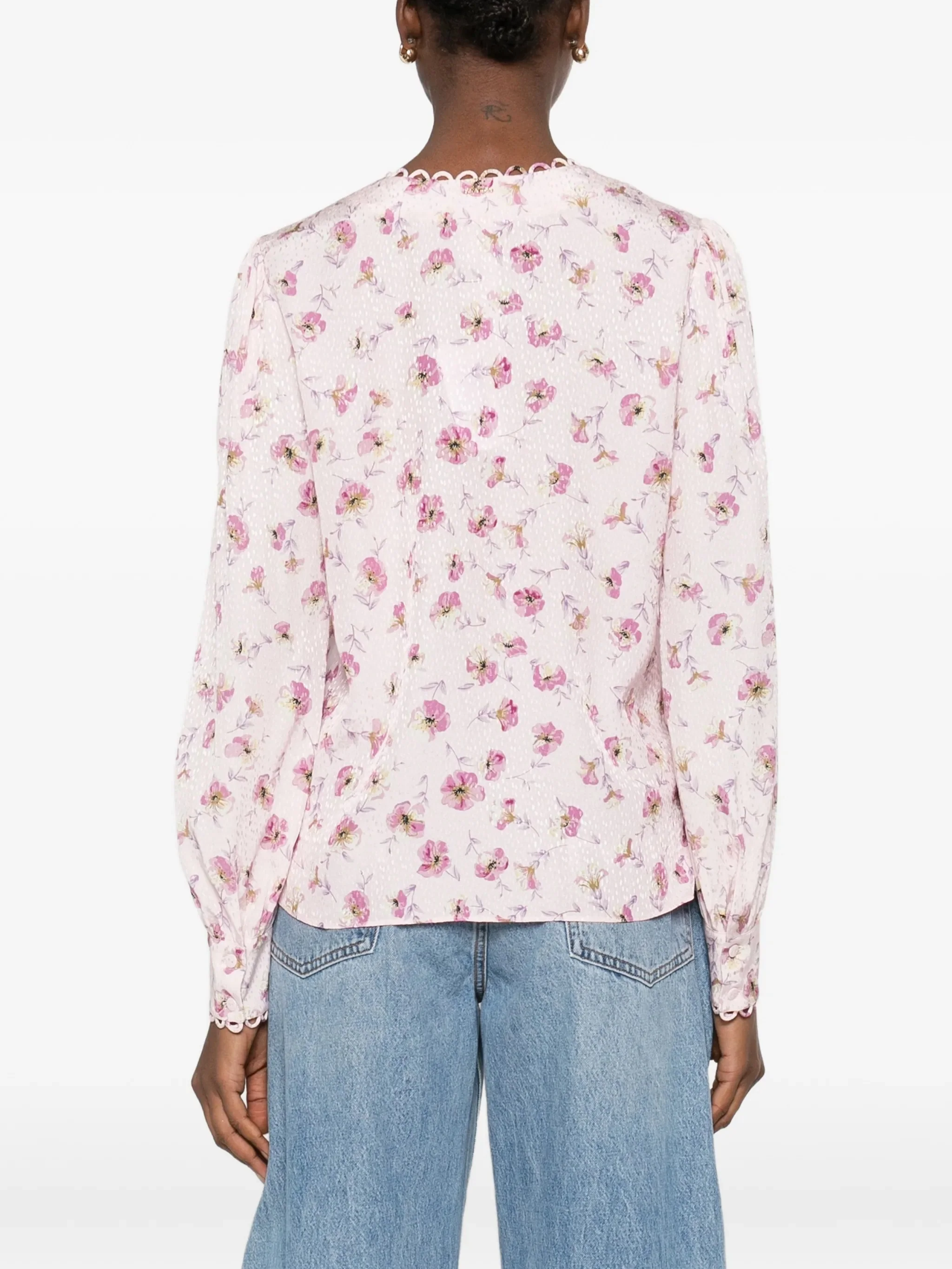 Blusa Stampa Fiore Lightweight Viscose Top - Image 4