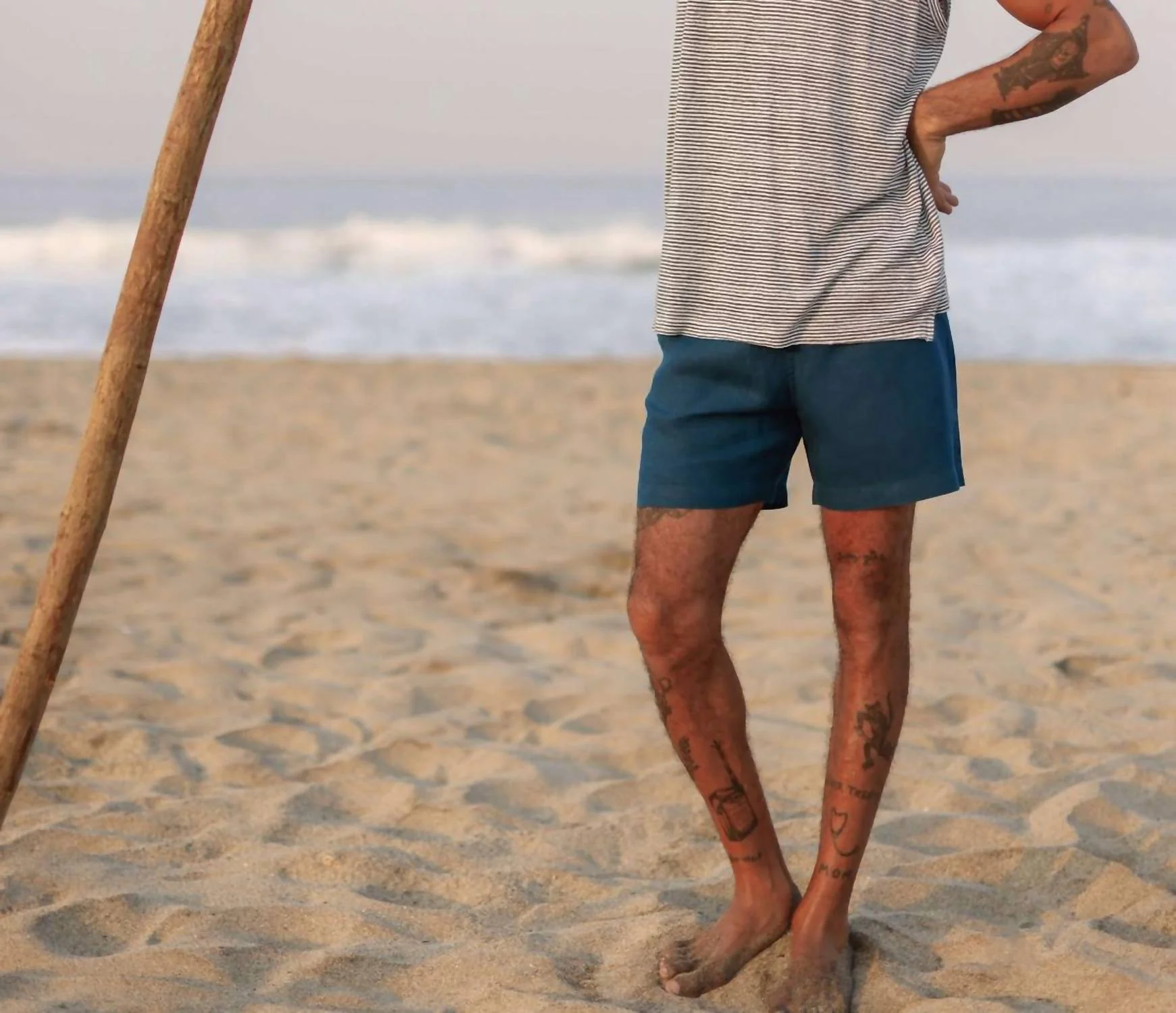 Bo Pull-On Shorts In Blue - Image 3