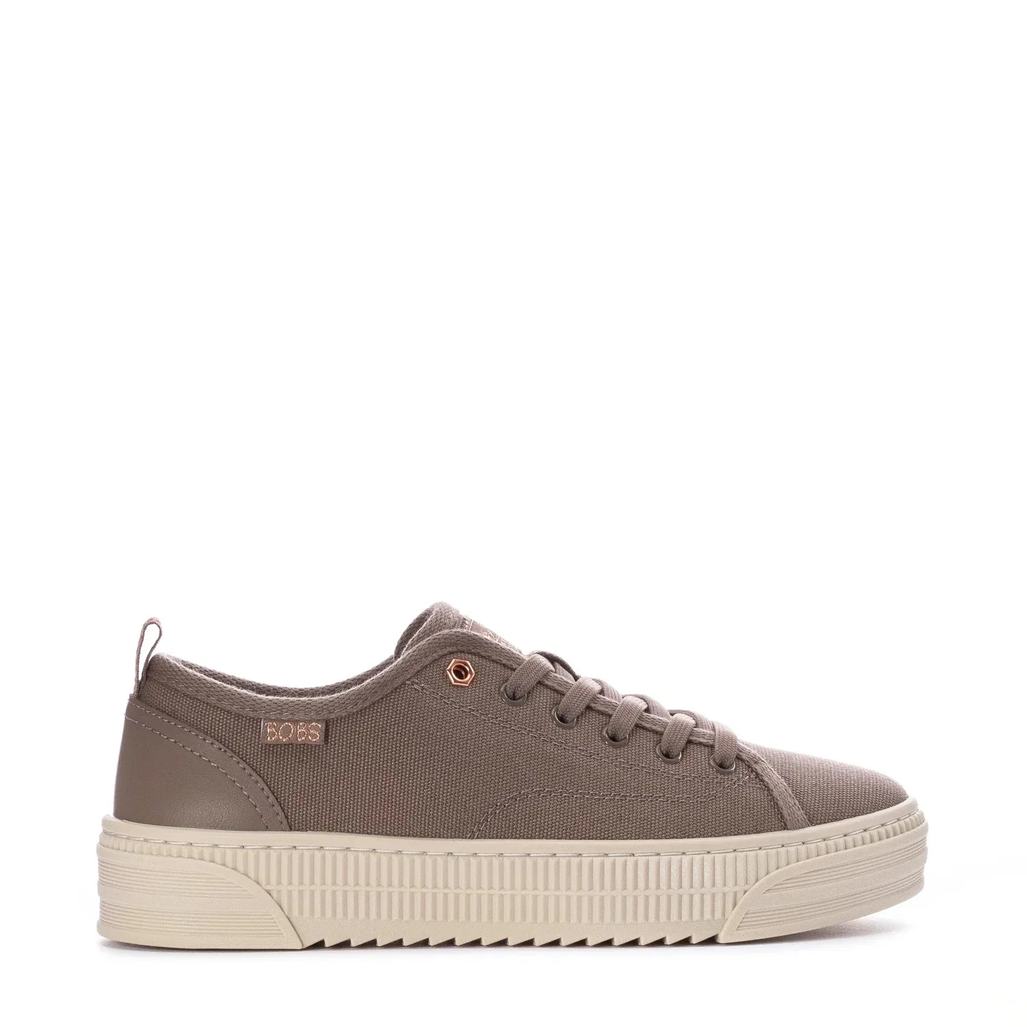 Bobs by Skechers Copa 114640-TPE Sneaker Womens B Taupe Platform Shoes RHS8459 - Image 2