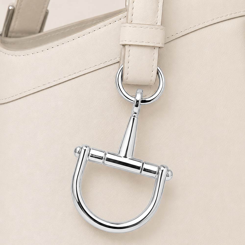Bold Horsebit Keychain Bag Charm