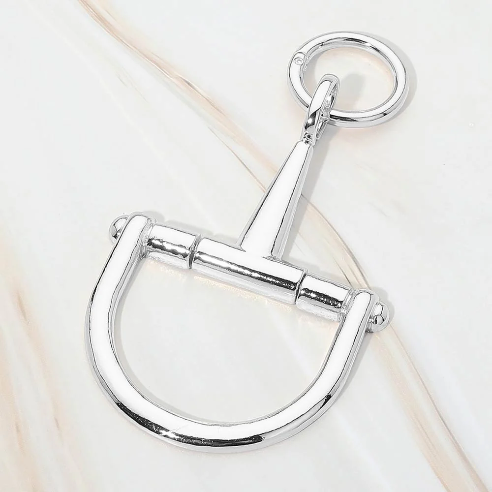 Bold Horsebit Keychain Bag Charm - Image 2