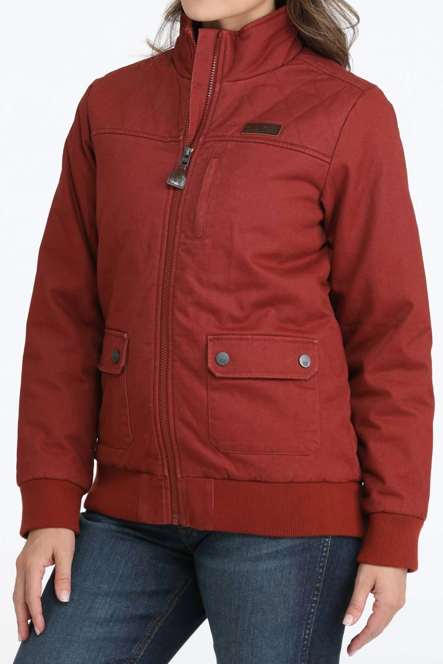 Bomber Jacket In Red - Image 2