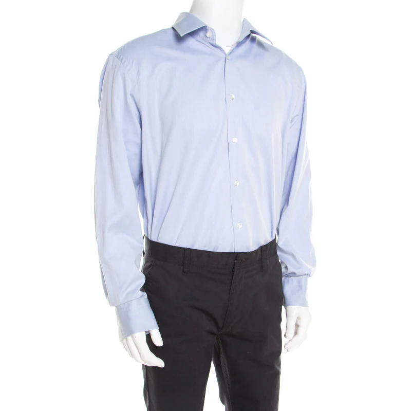 Boss By Hugo Boss Cotton Long Sleeve Button Front Shirt 2Xl Eu 45 - Image 2