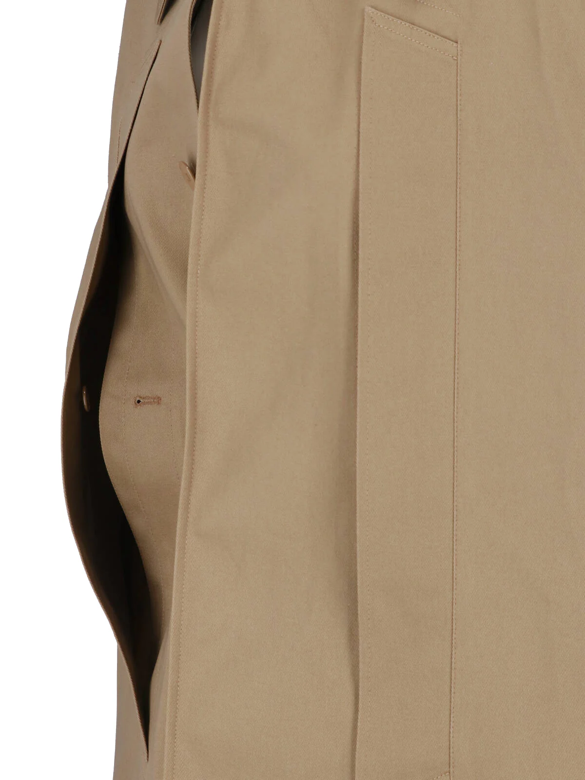 Boxy Beige Jacket with Padded Shoulders - Image 4