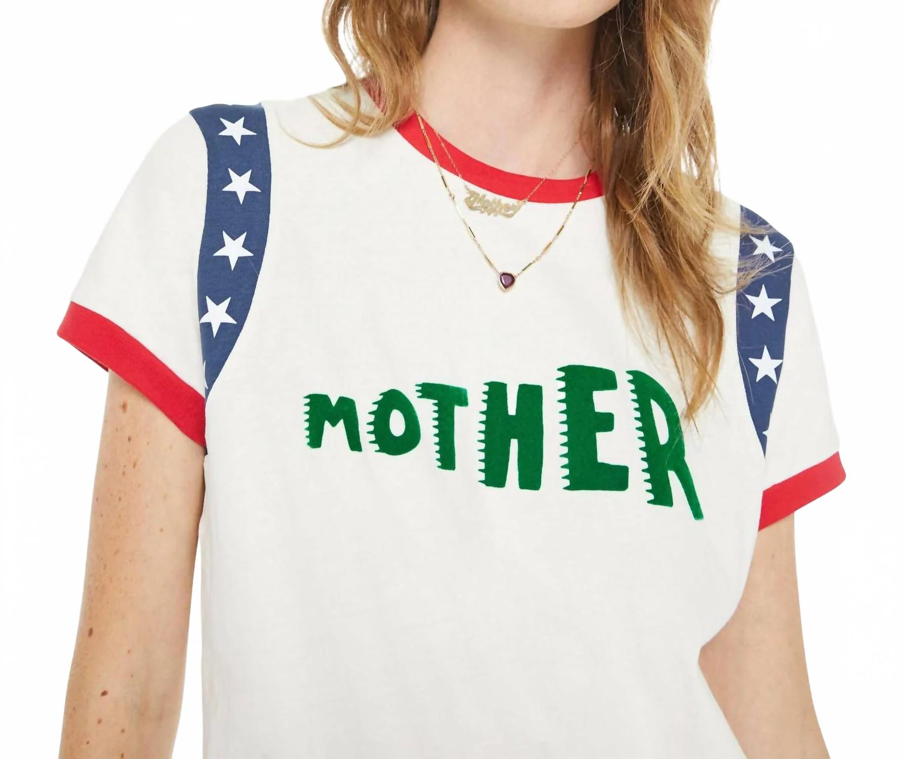 Boxy Goodie Inset Tee In Mother Stars - Image 4