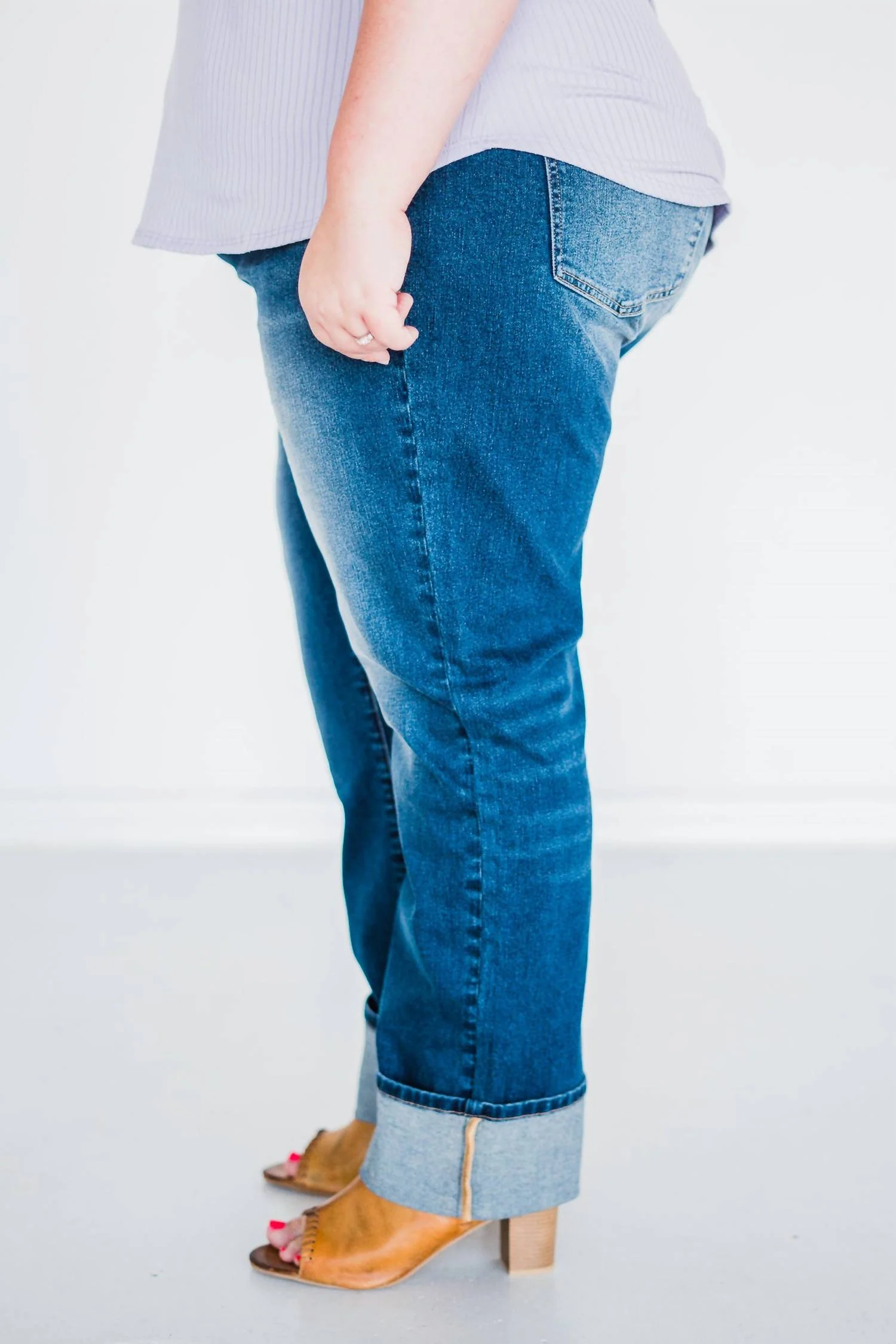 Boyfriend Jeans In Dark Wash - Image 2