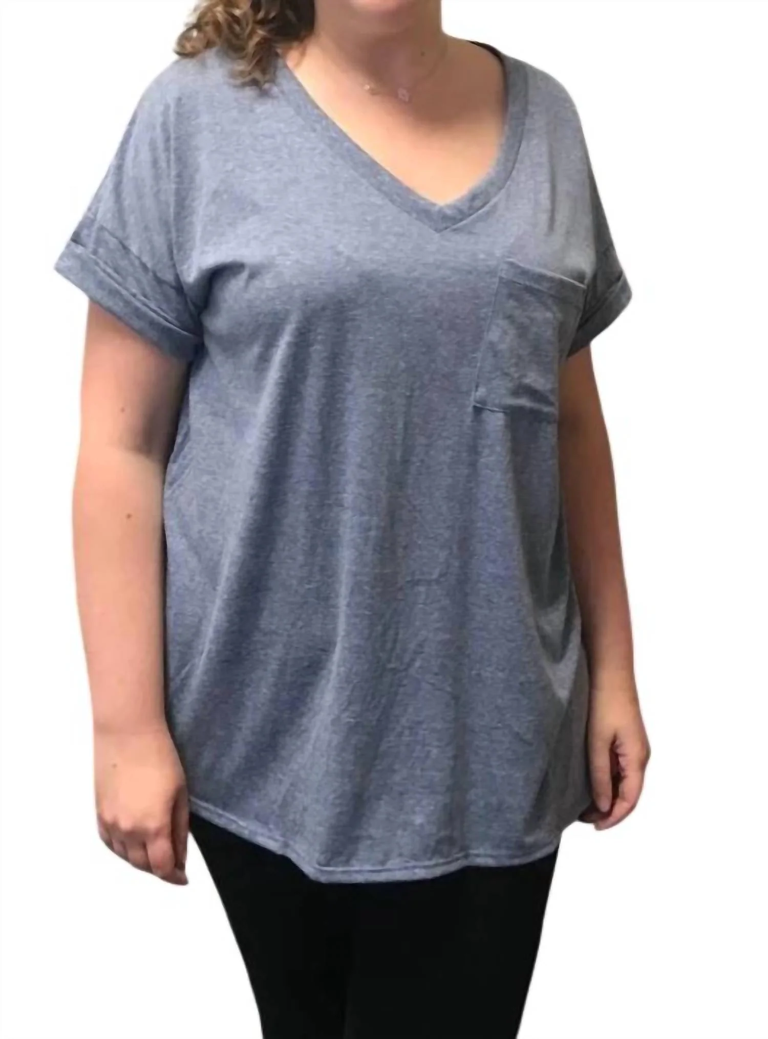 Boyfriend Pocket Top In Blue