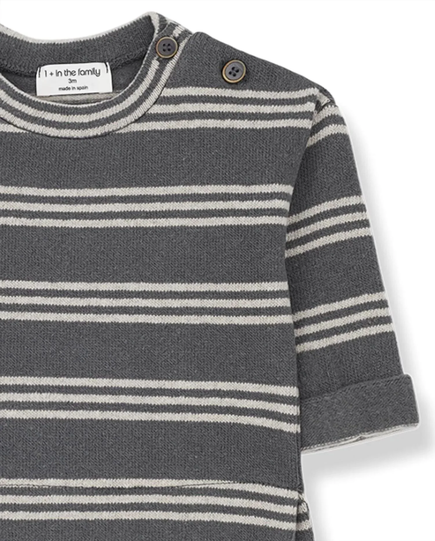 Boy's Gregori Stripe Sweater Top In Gray - Image 2