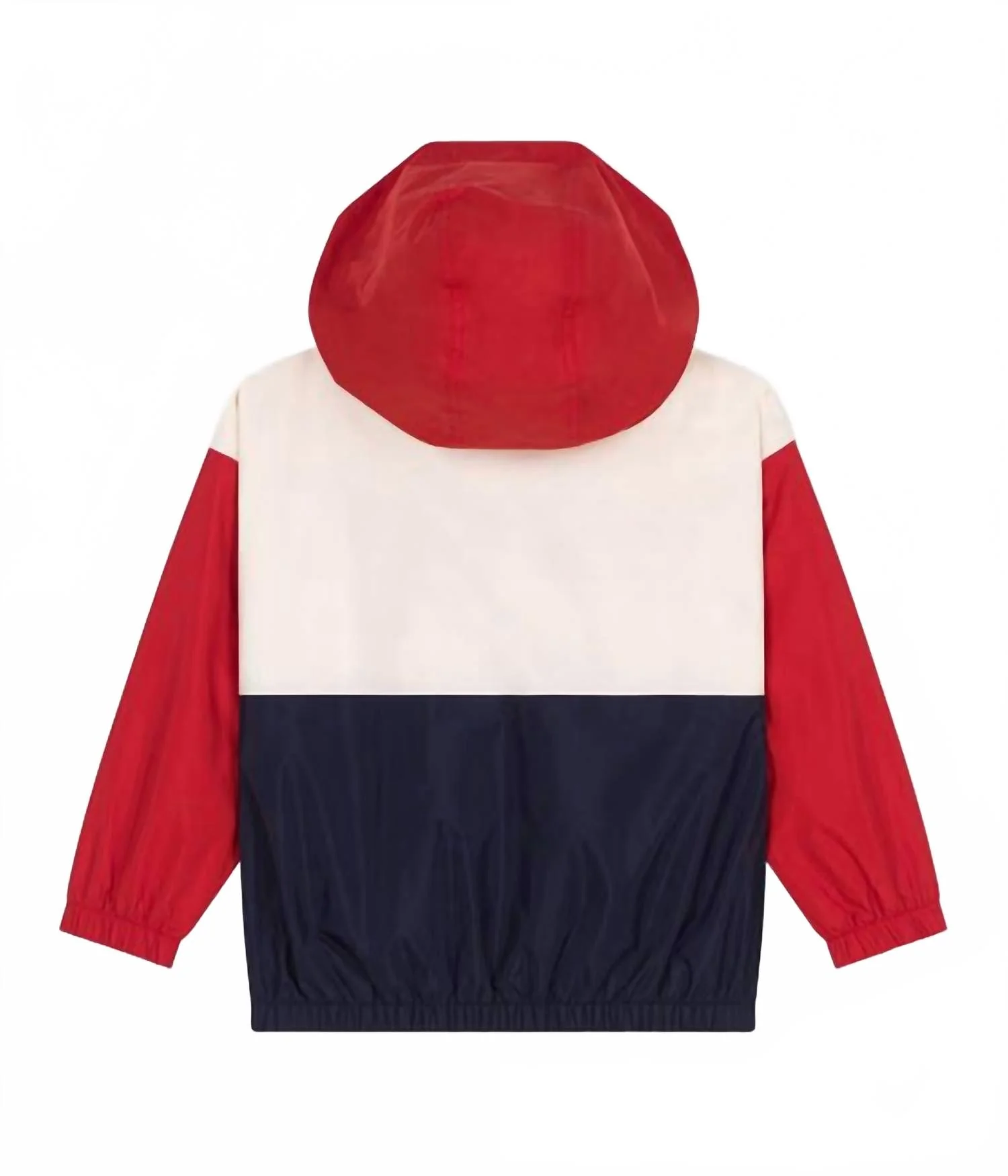 Boy's Hooded Jacket In Red Navy - Image 3