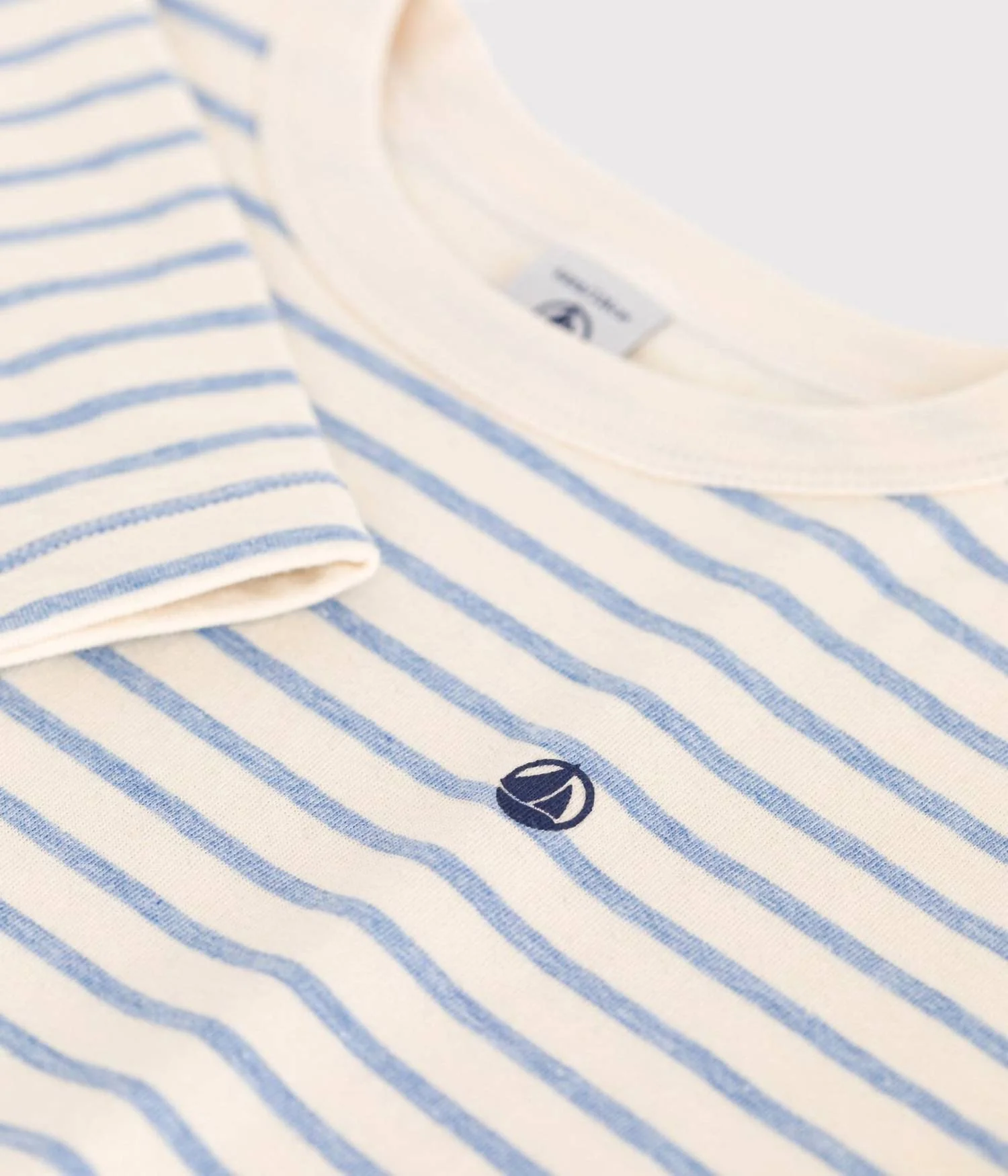 Boy's Striped Top In Blue Cream - Image 2