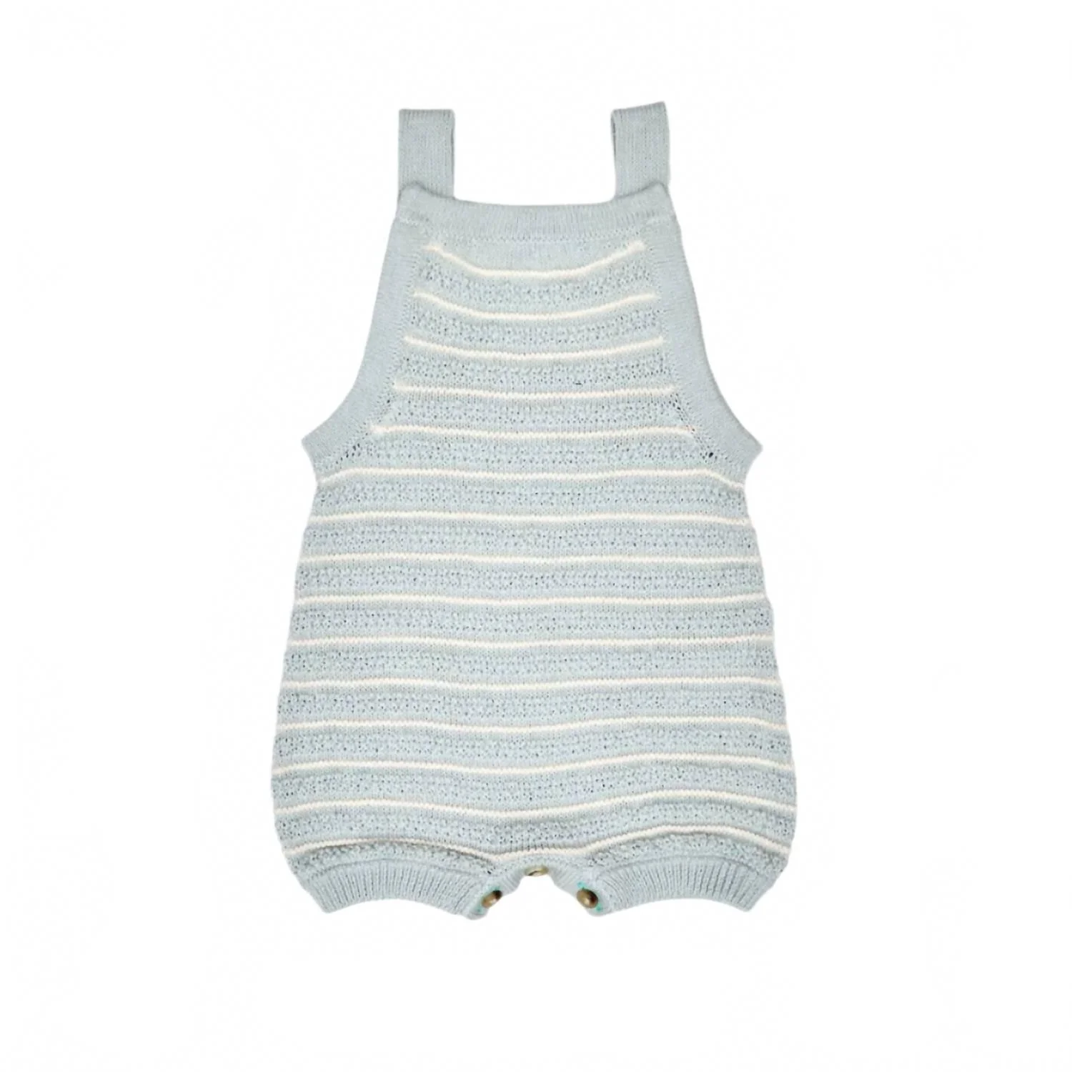 Boy's Vintage Knit Romper In Blue