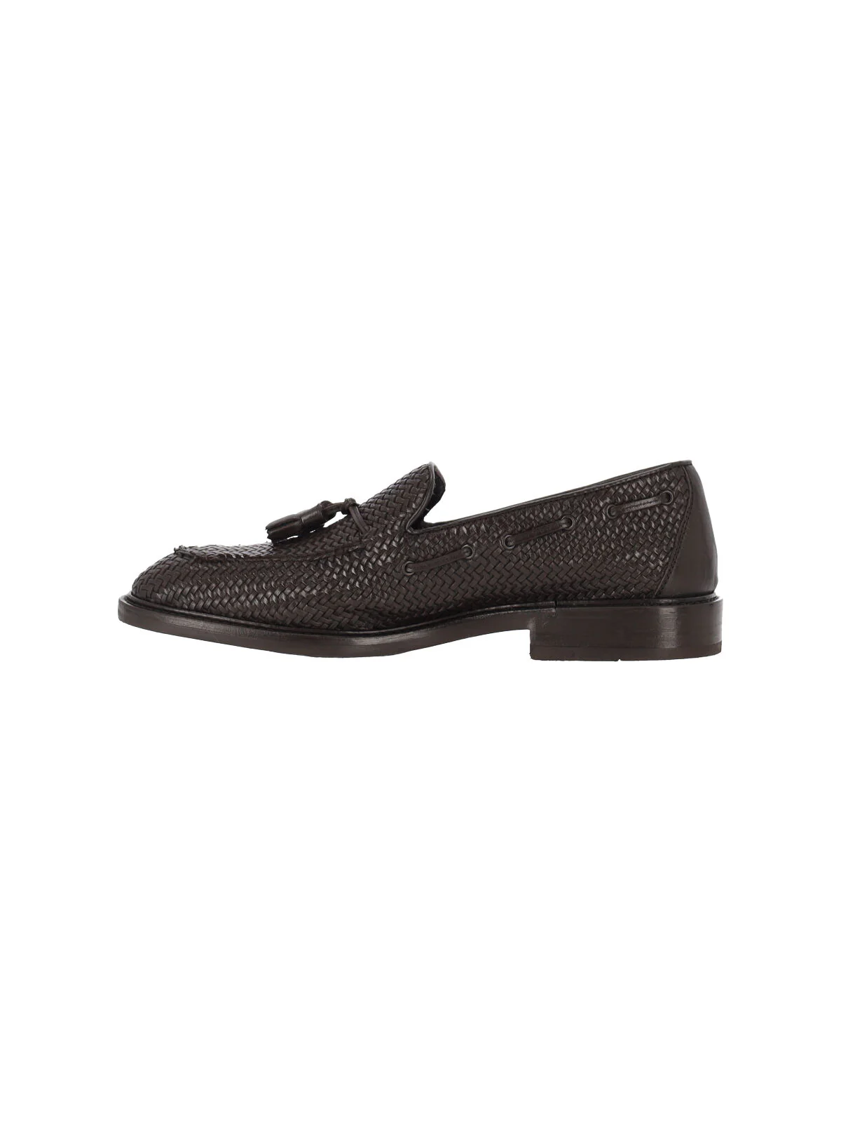 Braided Tassel Loafers – Dark Brown - Image 3
