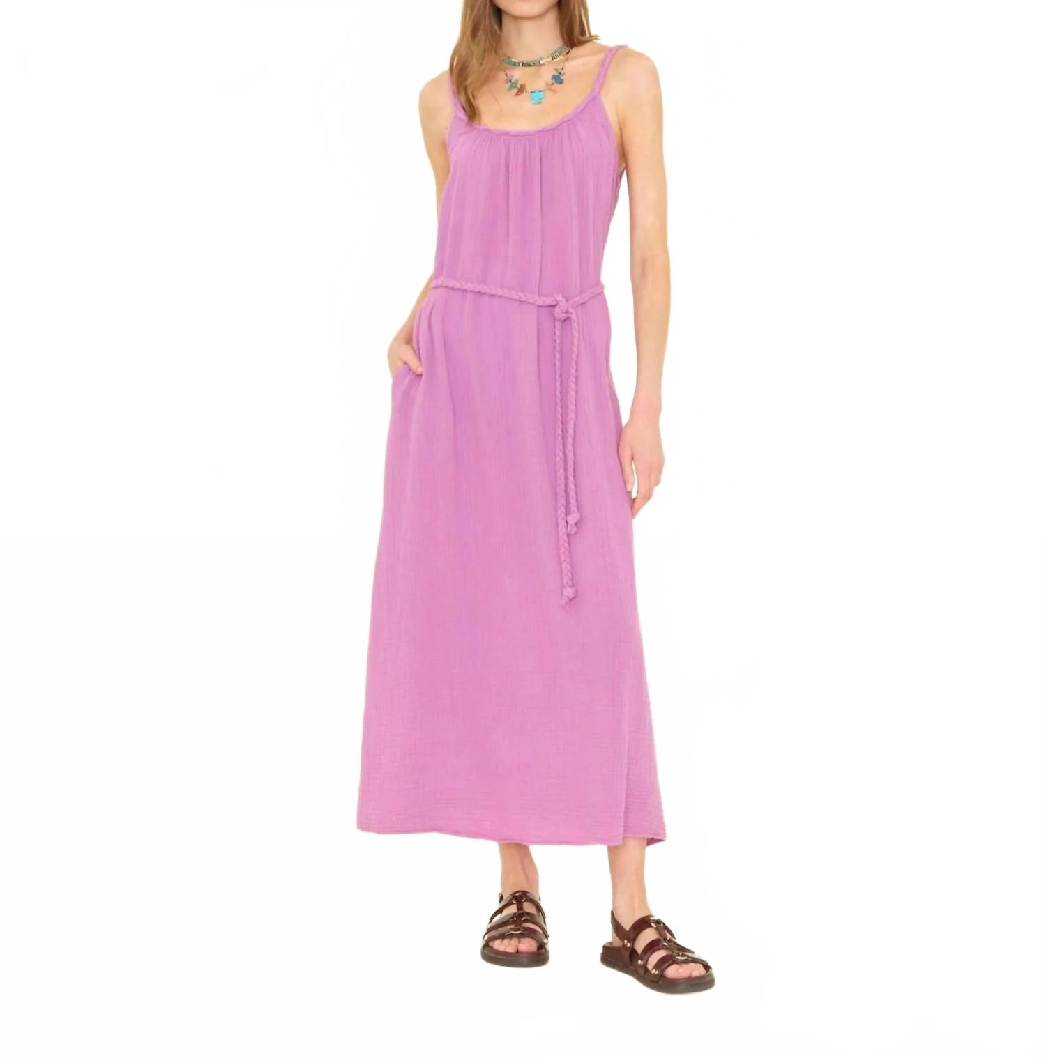Braiden Midi Dress In Purple Orchid