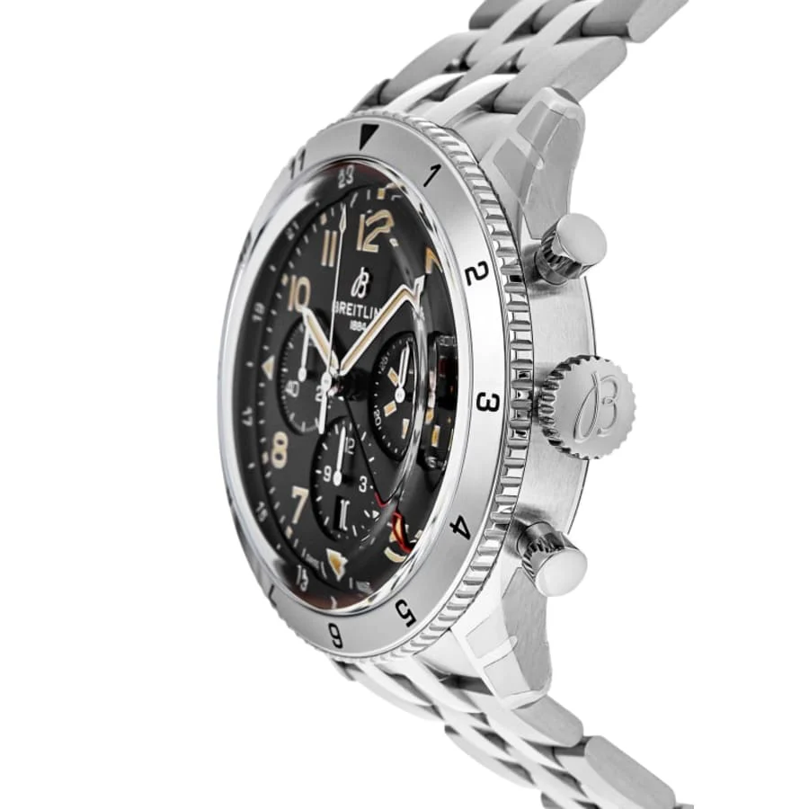 Breitling Super Avi B04 Chronograph GMT 46 P-51 Mustang Black Dial Steel Men's Watch AB04453A1B1A1 - Image 3
