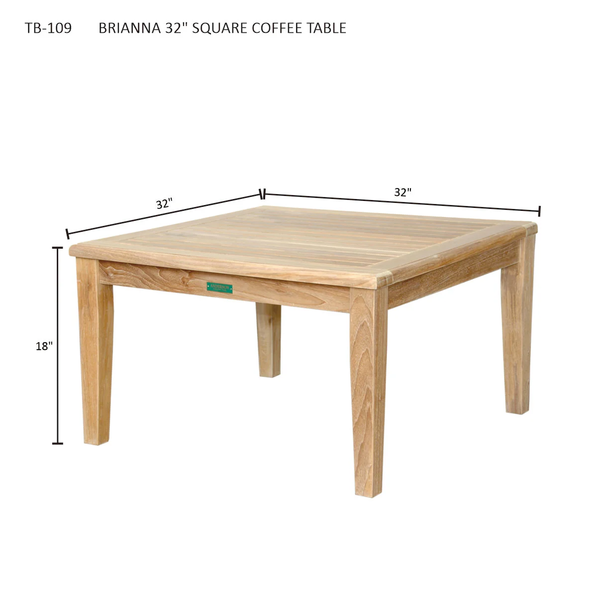Brianna 32" Square Coffee Table - Image 2