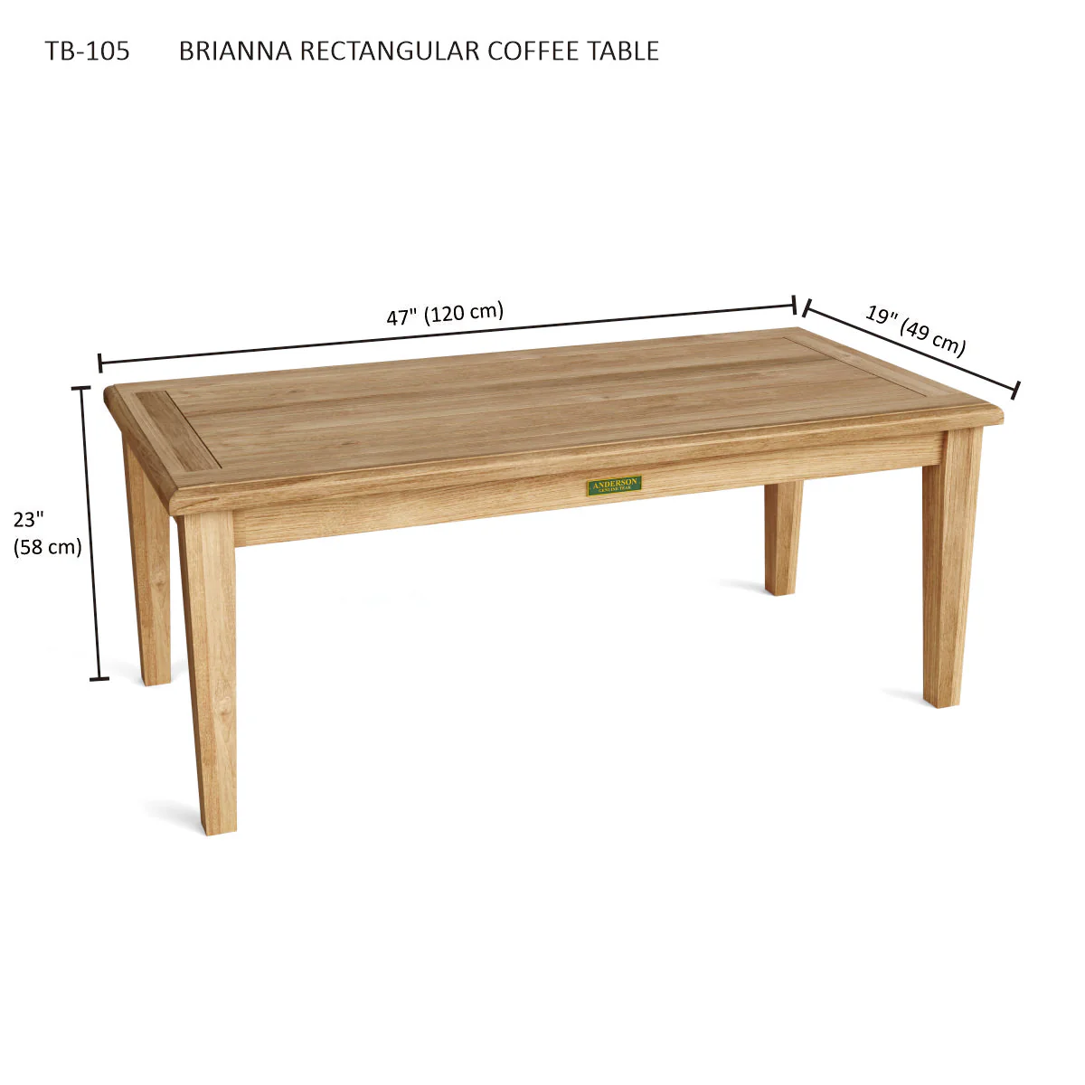 Brianna Rectangular Coffee Table - Image 3