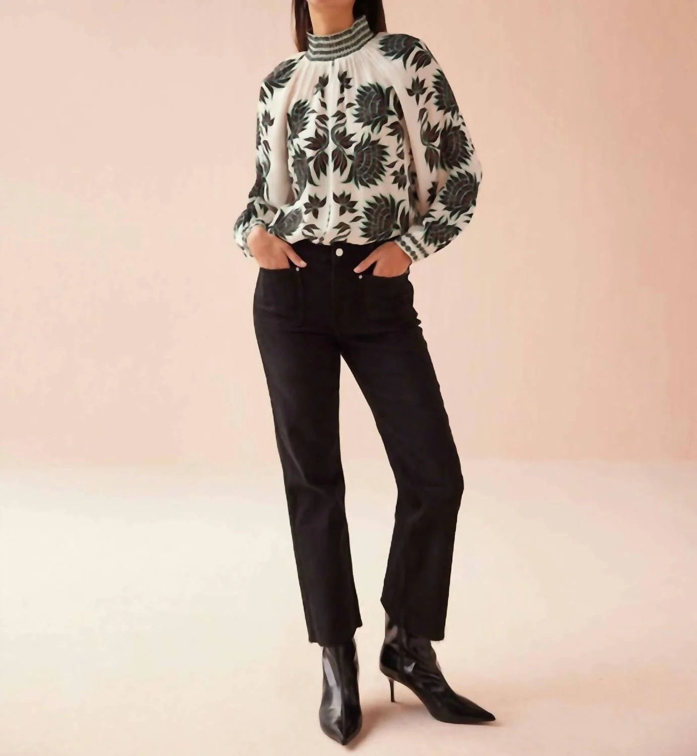 Brooke Relaxed Fit Blouse In Gia Macaroon - Image 2