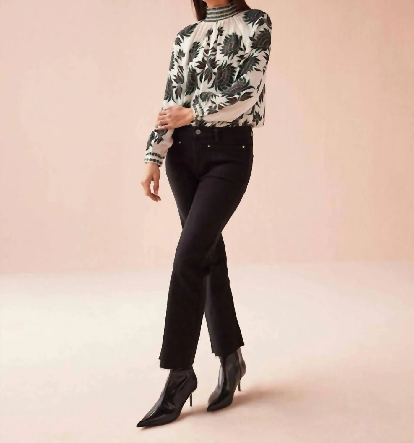 Brooke Relaxed Fit Blouse In Gia Macaroon - Image 3