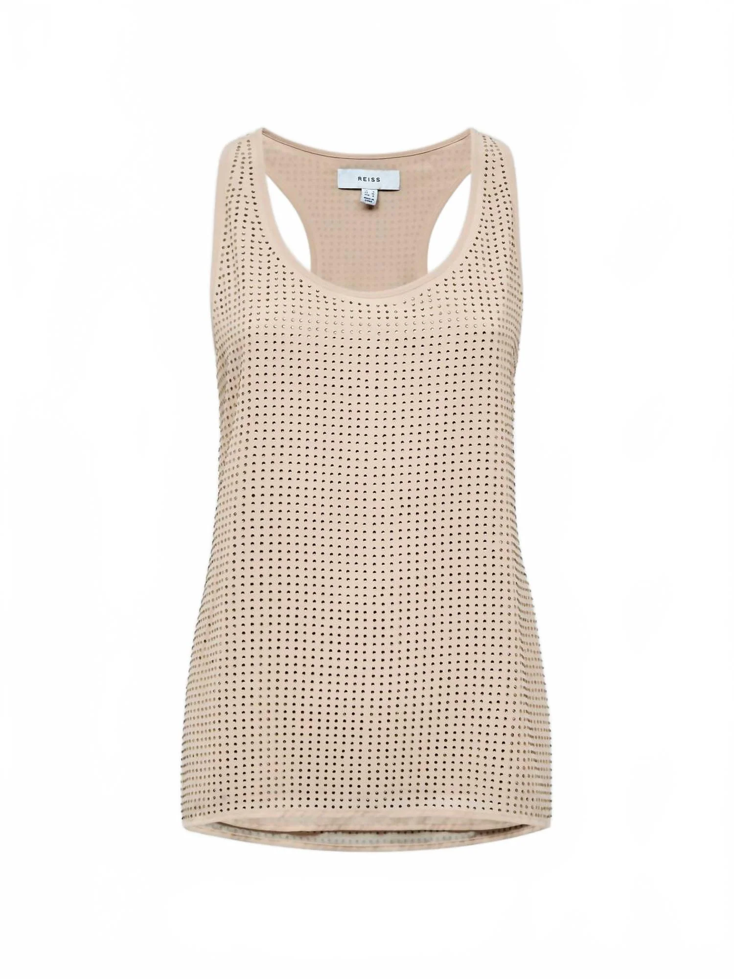 Brooklyn Embellished Scoop Neck Tank In Nude - Image 3