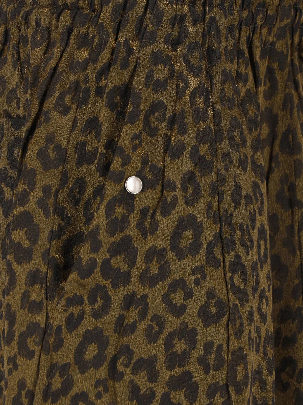 Brown Animal Print Drawstring Cotton Shorts - Image 5
