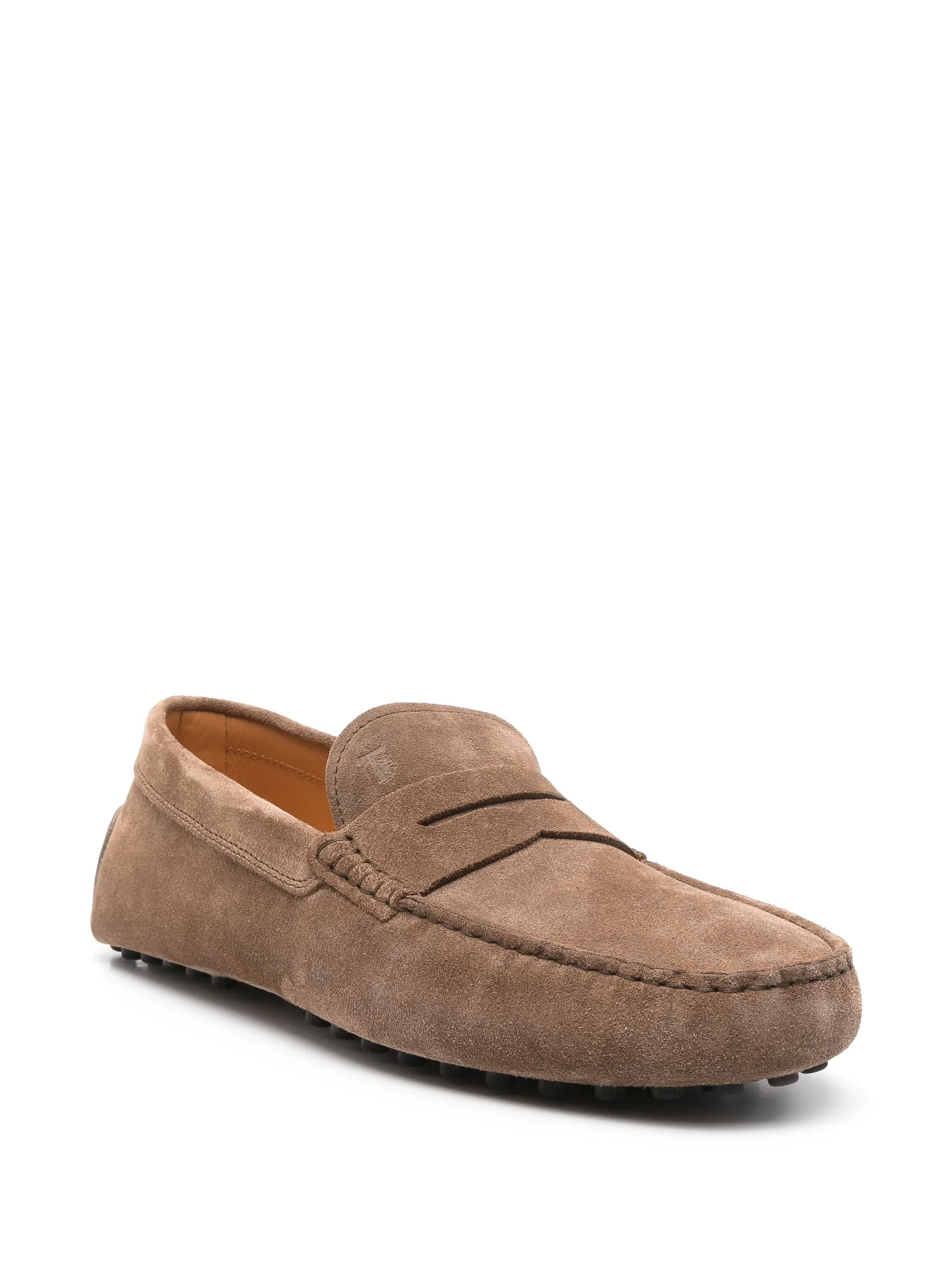 Brown Calzature Classic Soft Suede Loafers - Image 2