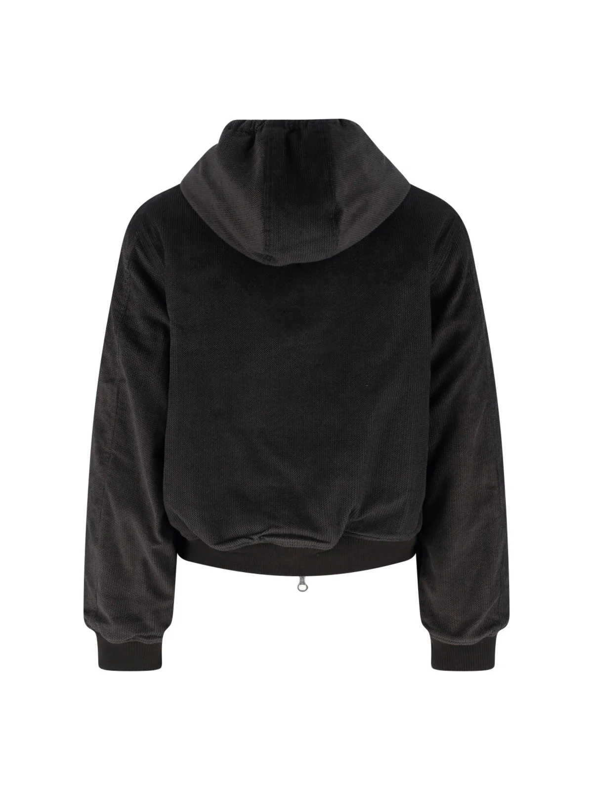 Brown Cropped Textured Corduroy Jacket - Image 2