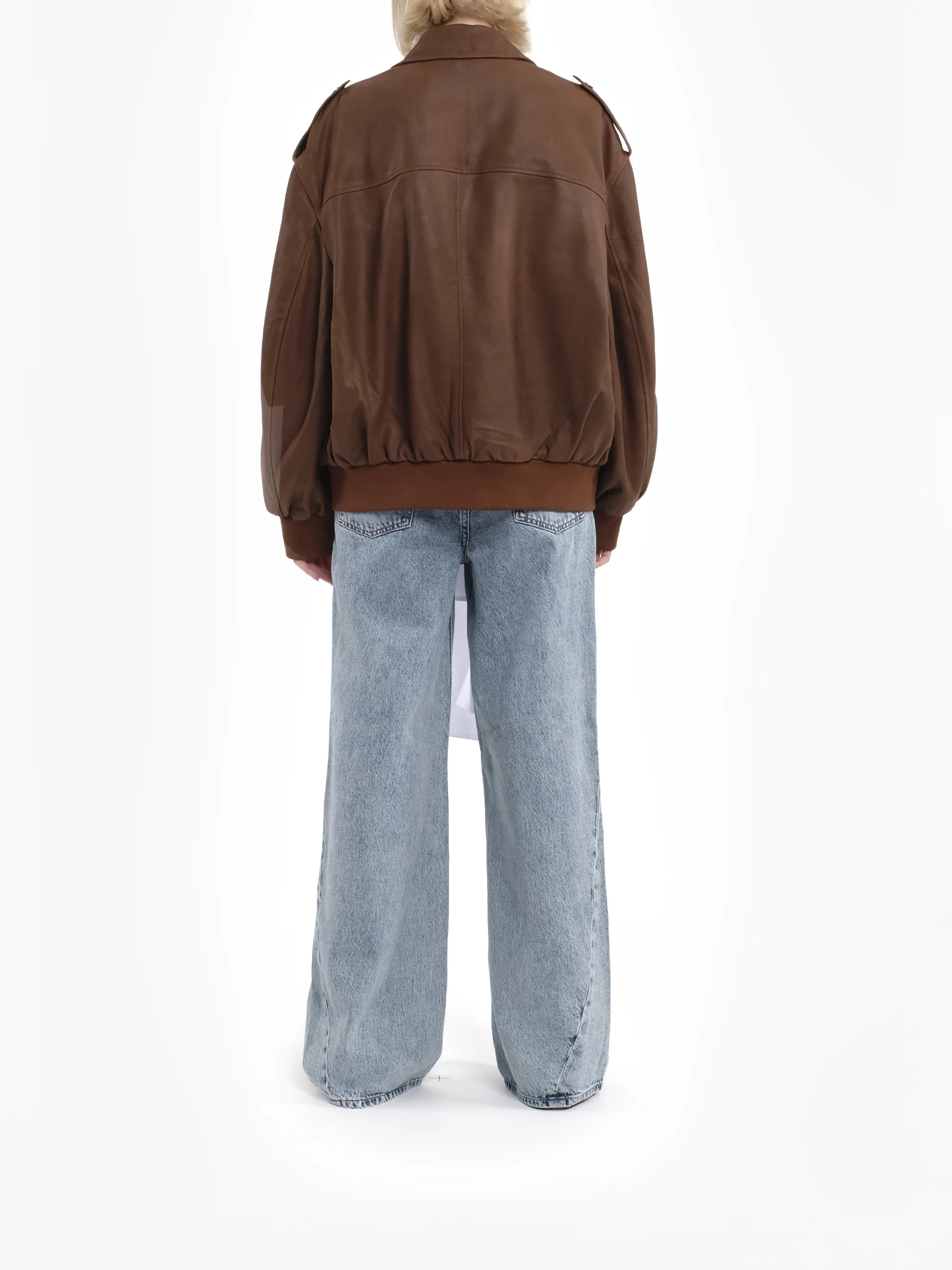 Brown New Blossom Boxy Fabric Jacket - Image 4