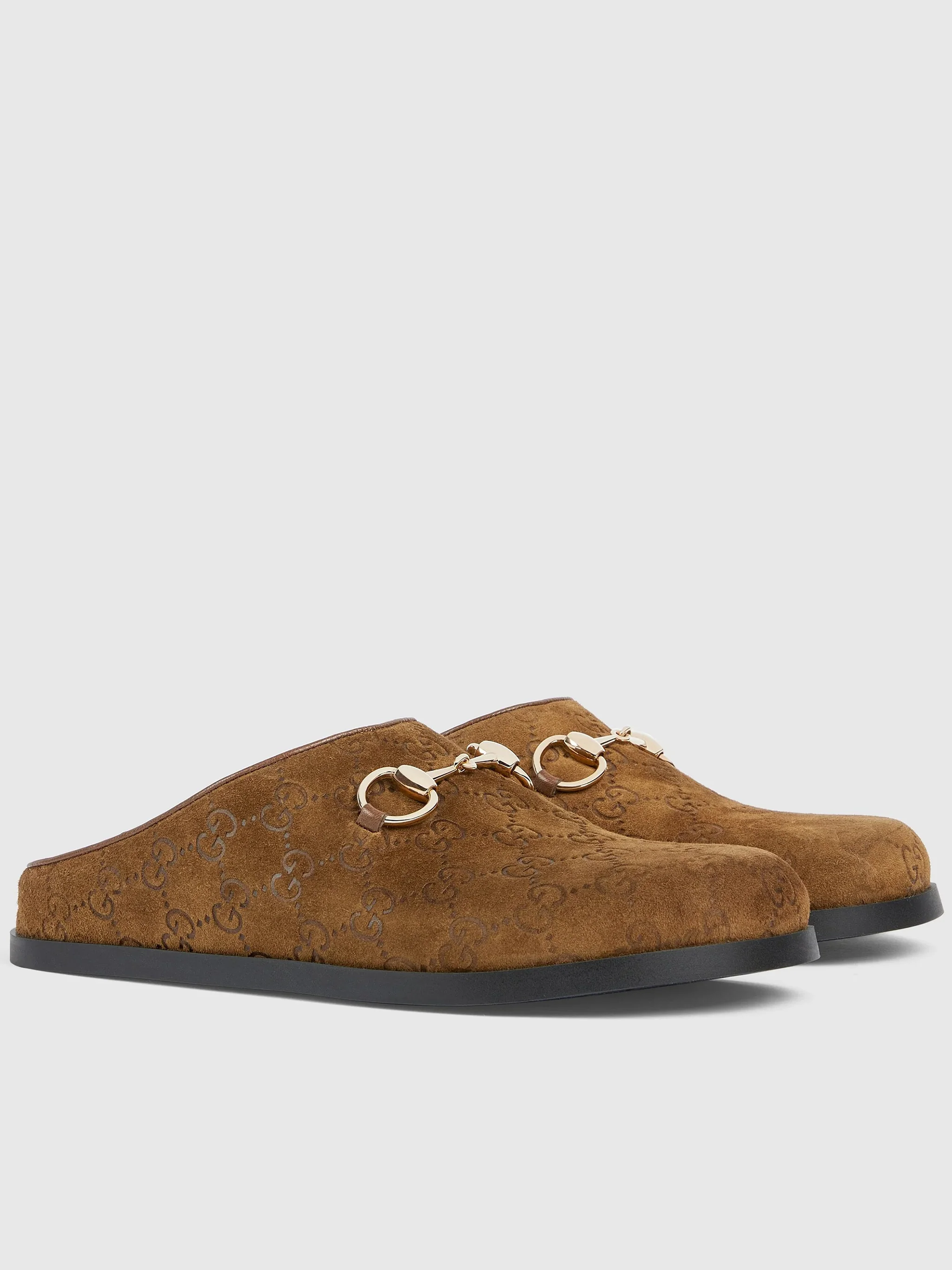 Brown Newsol Mule Suede Horsebit Mules - Image 2
