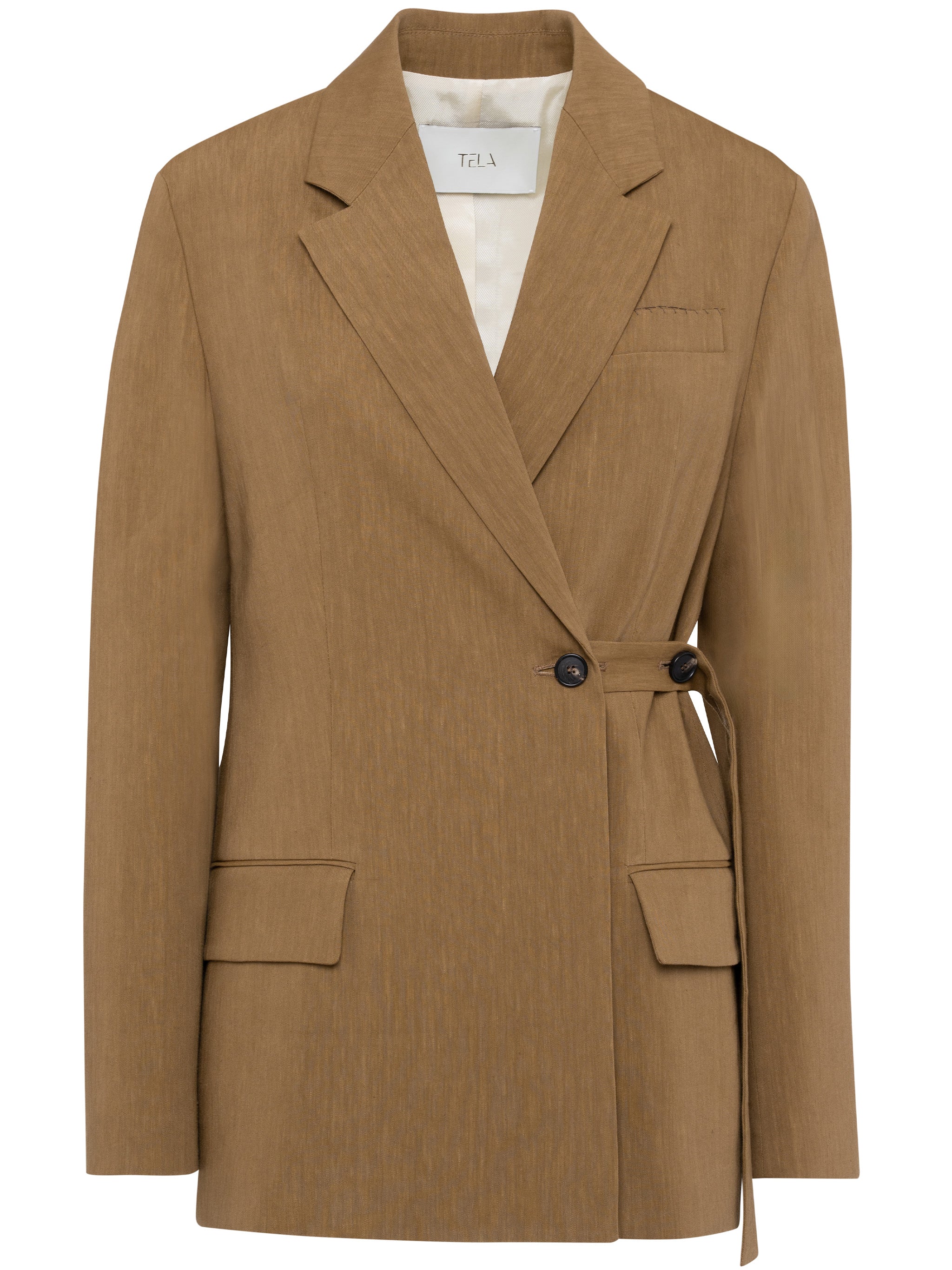 Brown Omega Tailored Structured Blazer