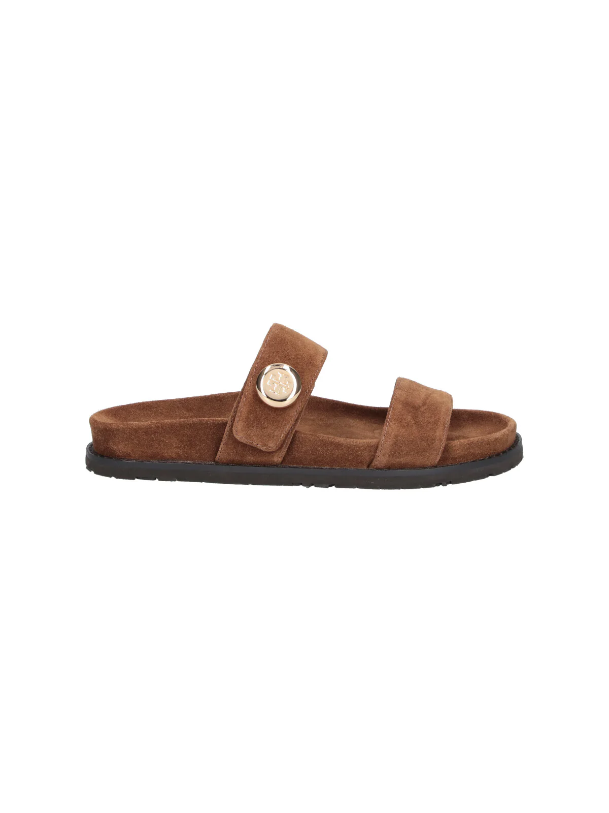 Brown Romy Suede Open-Toe Sandals