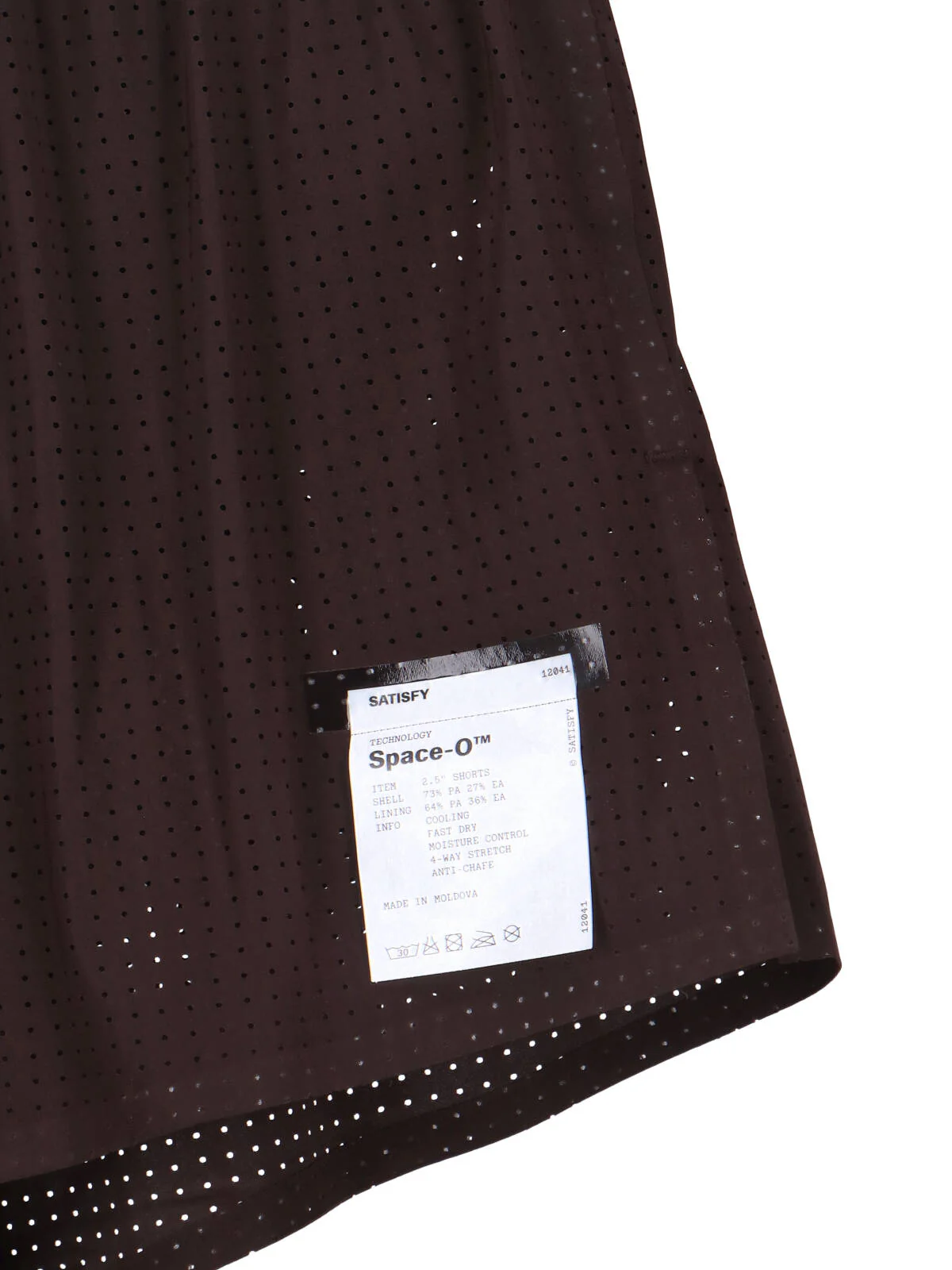 Brown Space-O Technical Perforated Shorts - Image 5