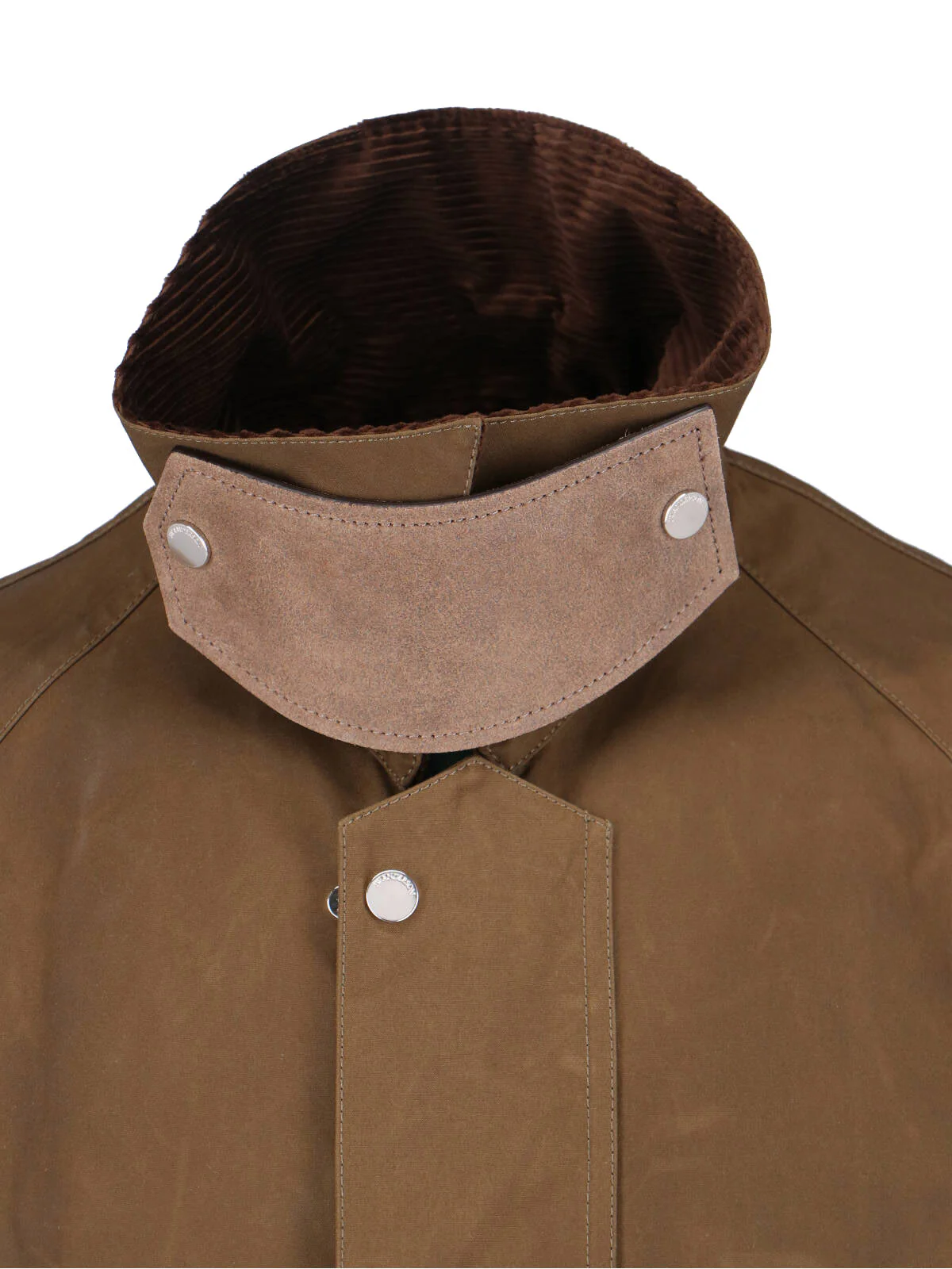 Brown Structured Corduroy Collar Cotton Jacket - Image 3
