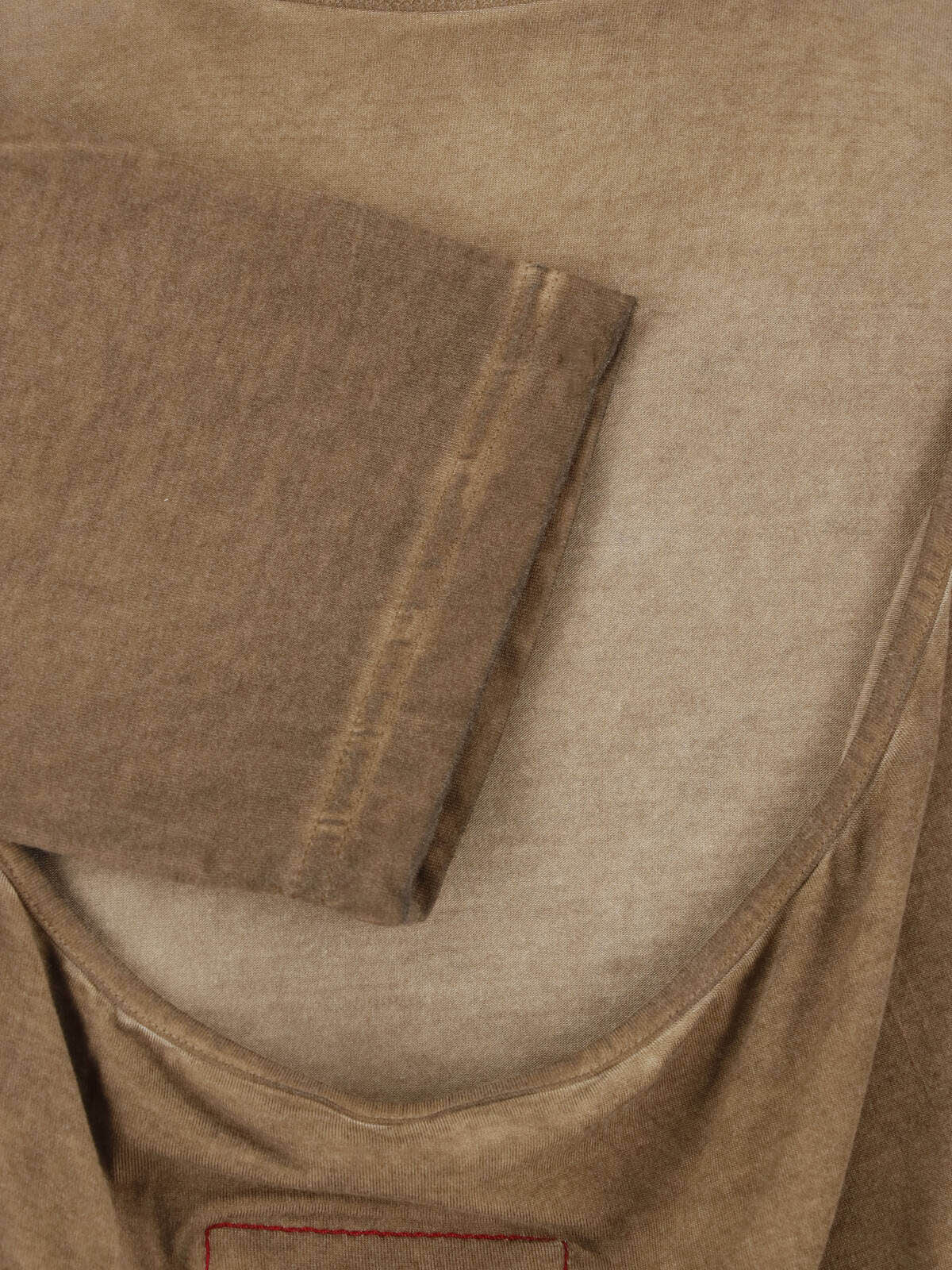 Brown Worn-Wash Fabric Maxi Dress - Image 5