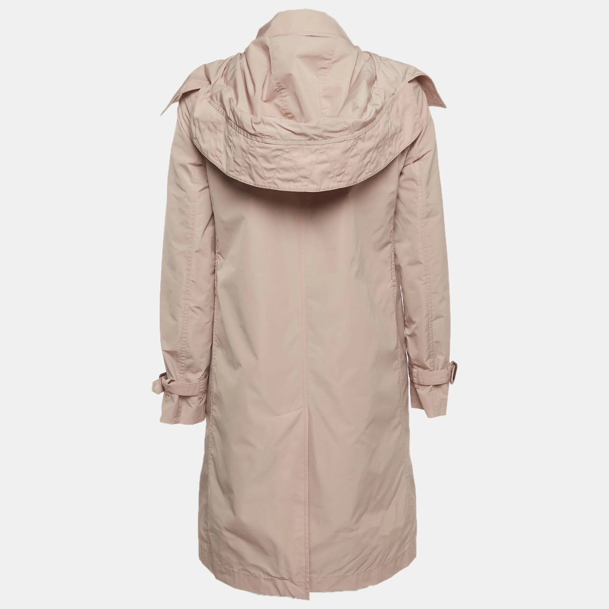 Burberry Beige Synthetic Hooded Trench Coat - Image 3