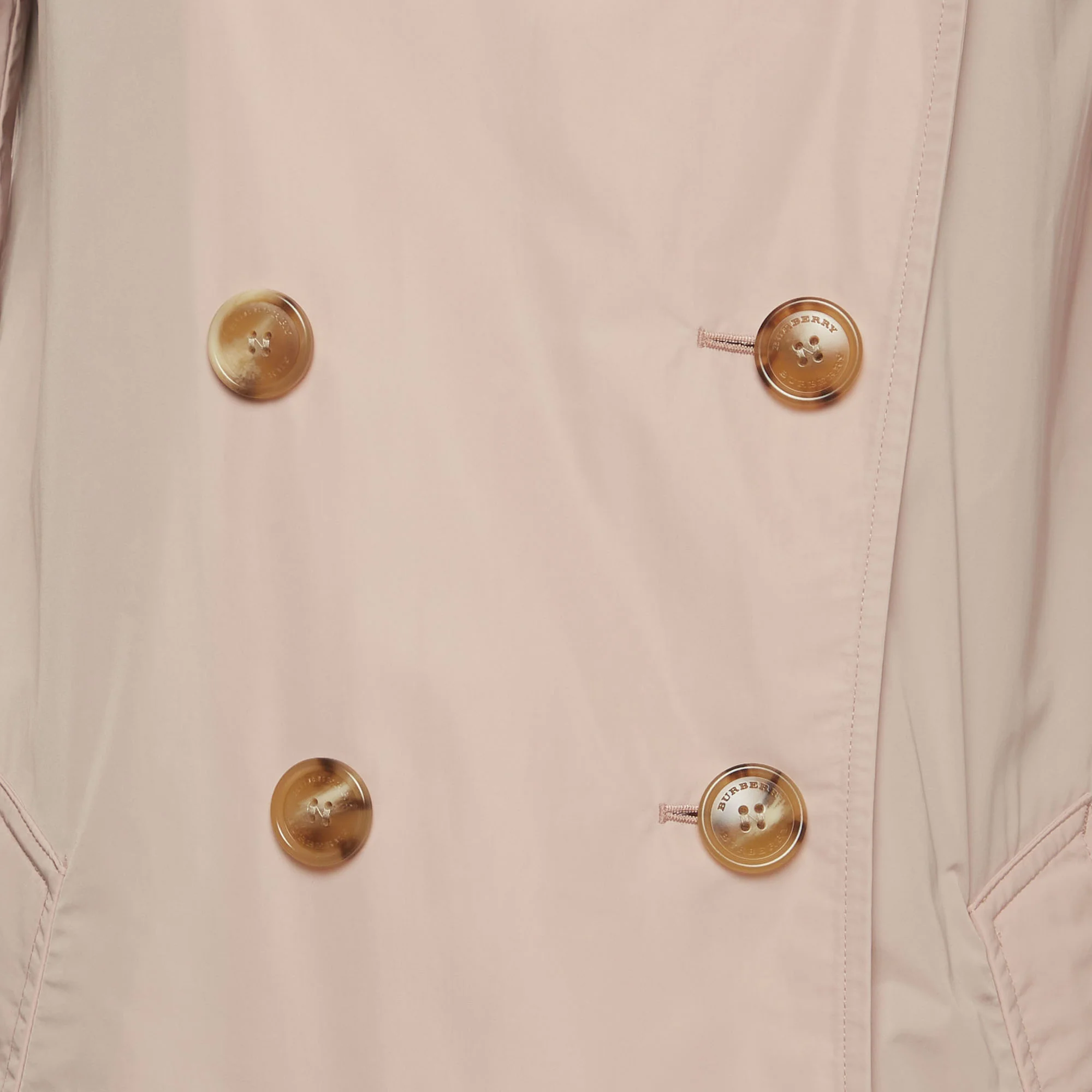 Burberry Beige Synthetic Hooded Trench Coat - Image 4