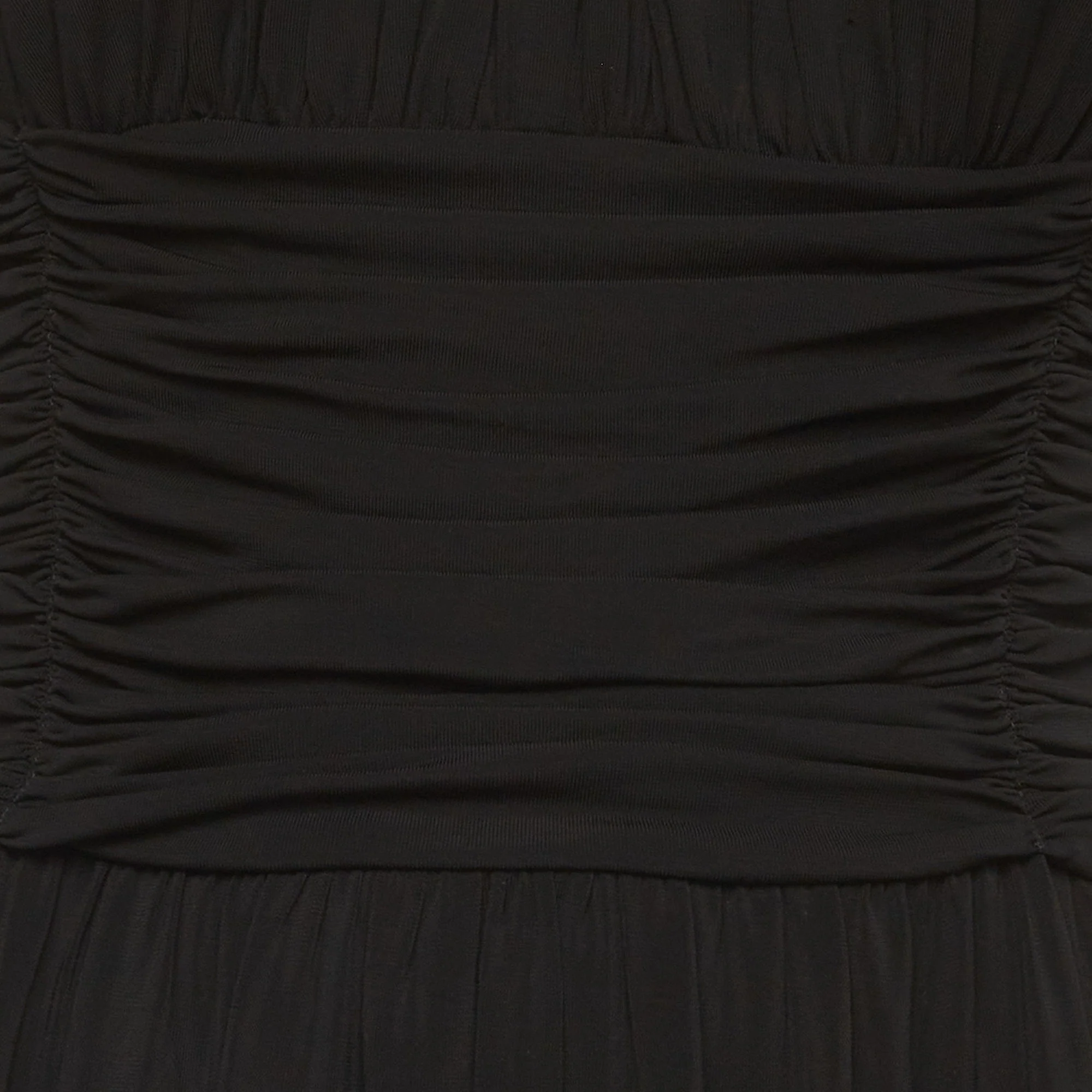 Burberry Black Jersey Draped Midi Dress - Image 4