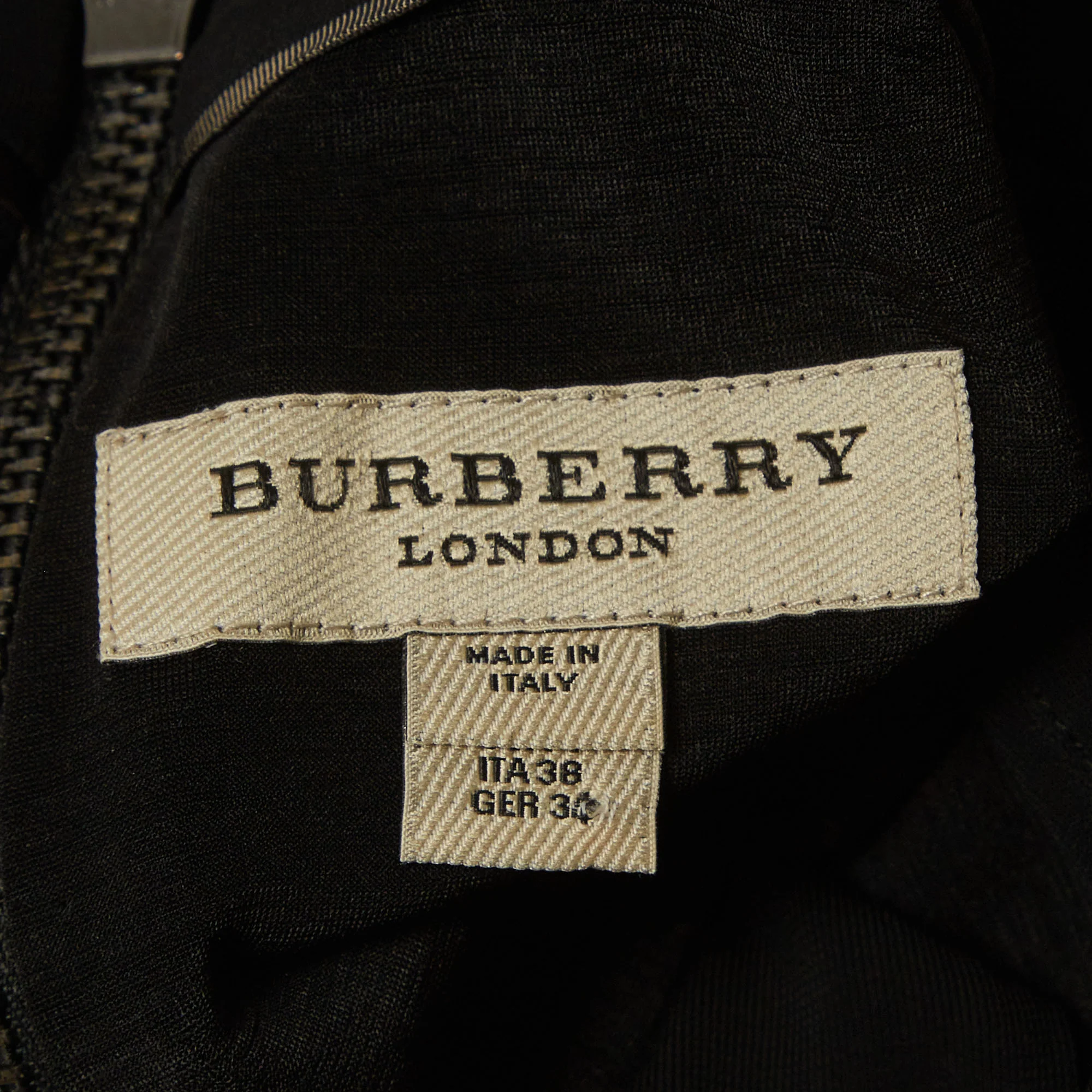 Burberry Black Jersey Draped Midi Dress - Image 5