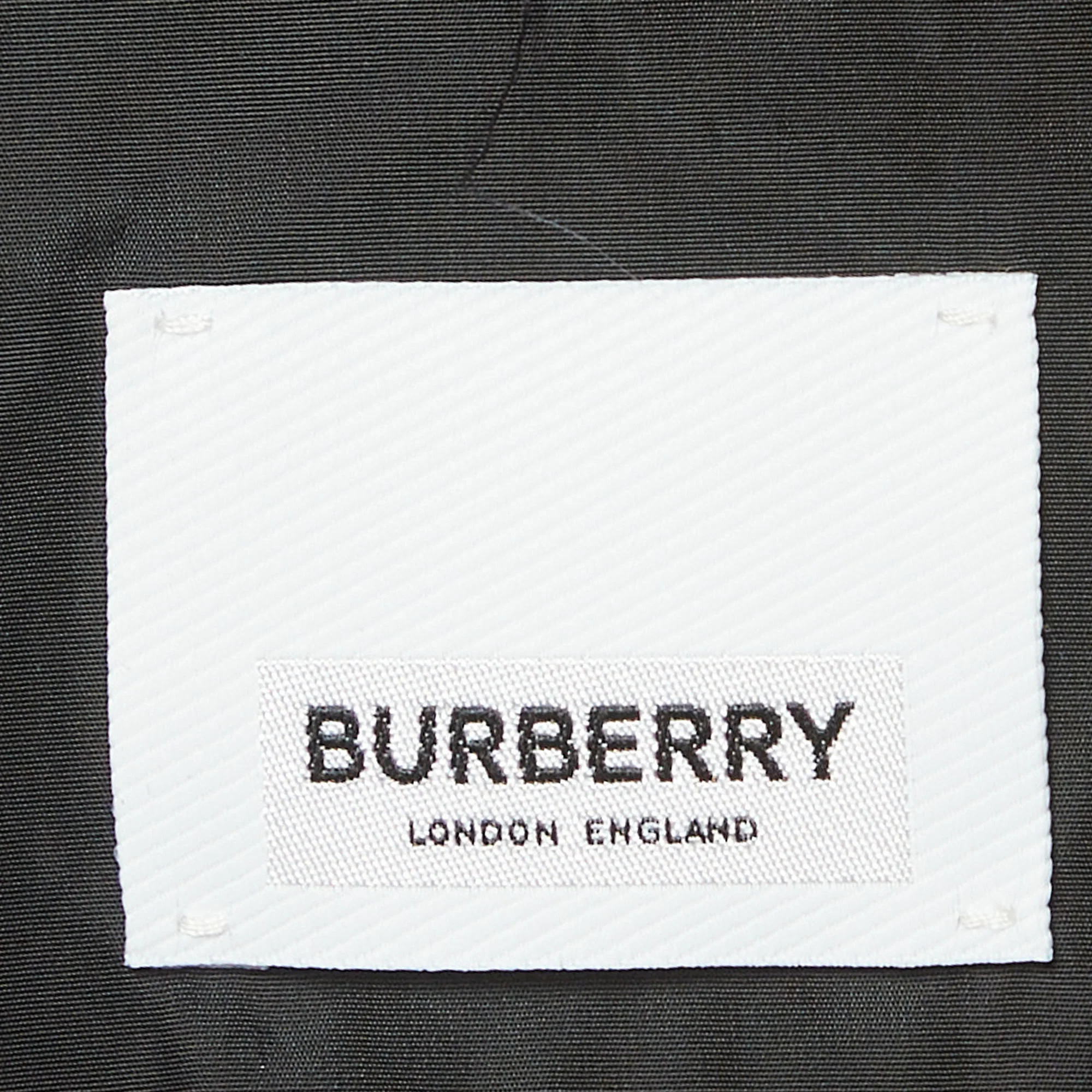 Burberry Black Oak Leaf Badge Print Synthetic Jacket - Image 4