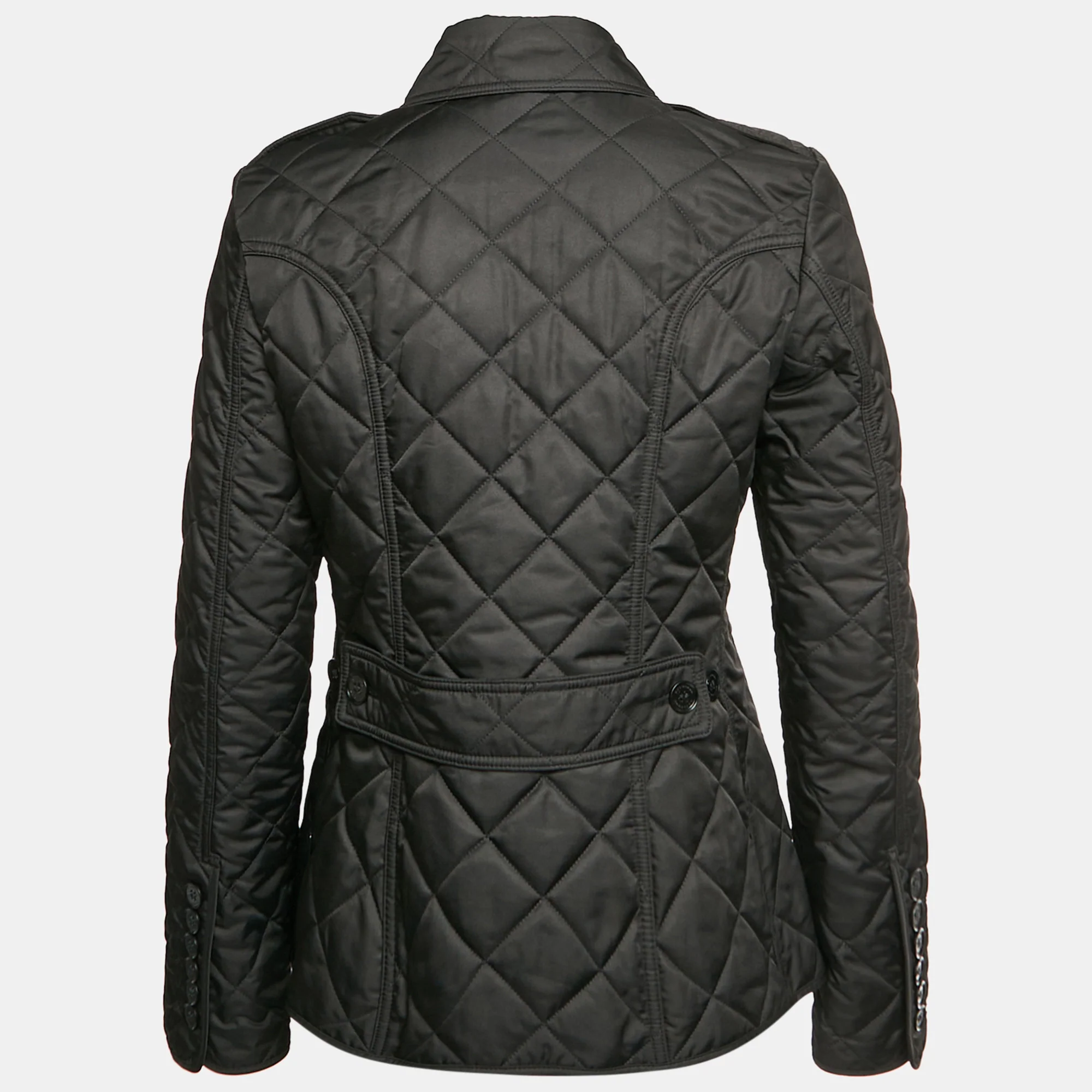 Burberry Black Synthetic Diamond Quilted Jacket - Image 2