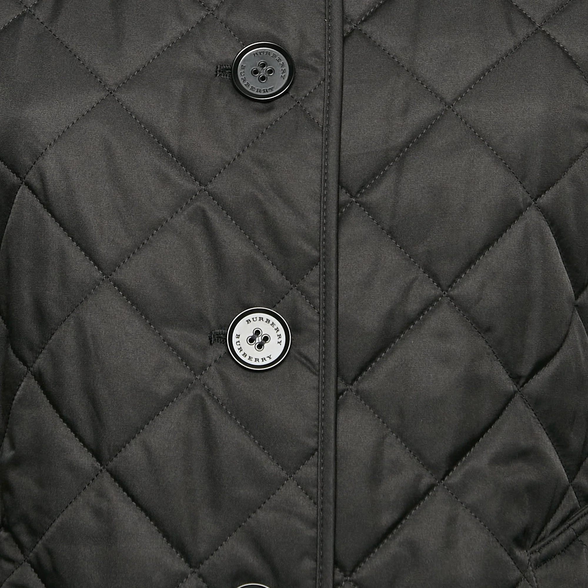Burberry Black Synthetic Diamond Quilted Jacket - Image 3