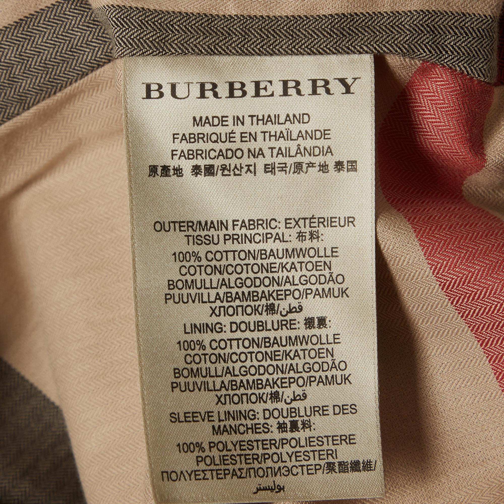 Burberry Brit Beige Gabardine Trench Coat - Image 6