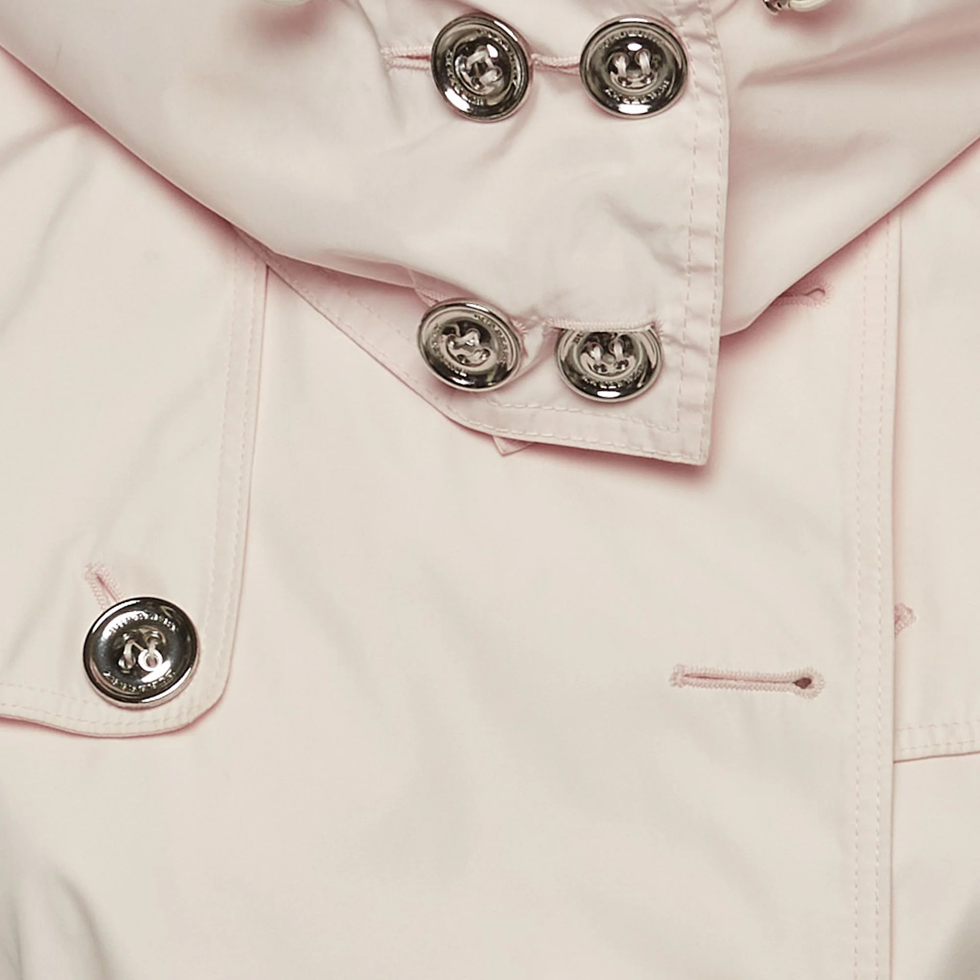 Burberry Pink Crepe Trench Coat - Image 4