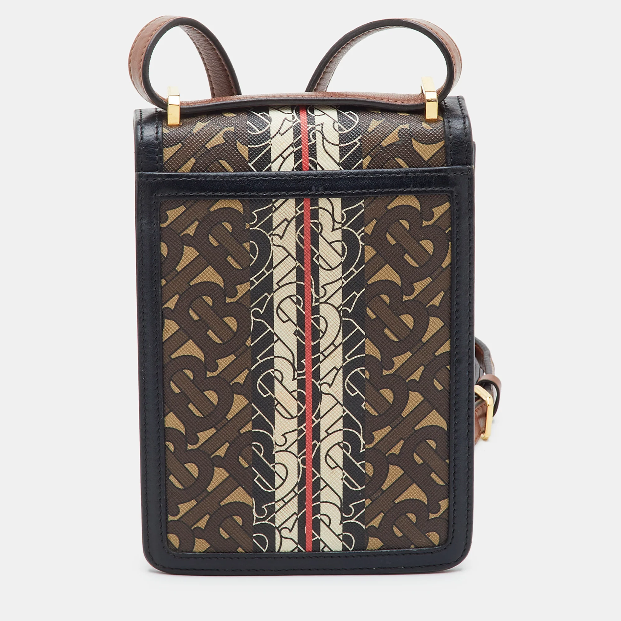 Burberry Robin Multicolor Tb Print Coated Canvas And Leather Crossbody Bag - Image 4