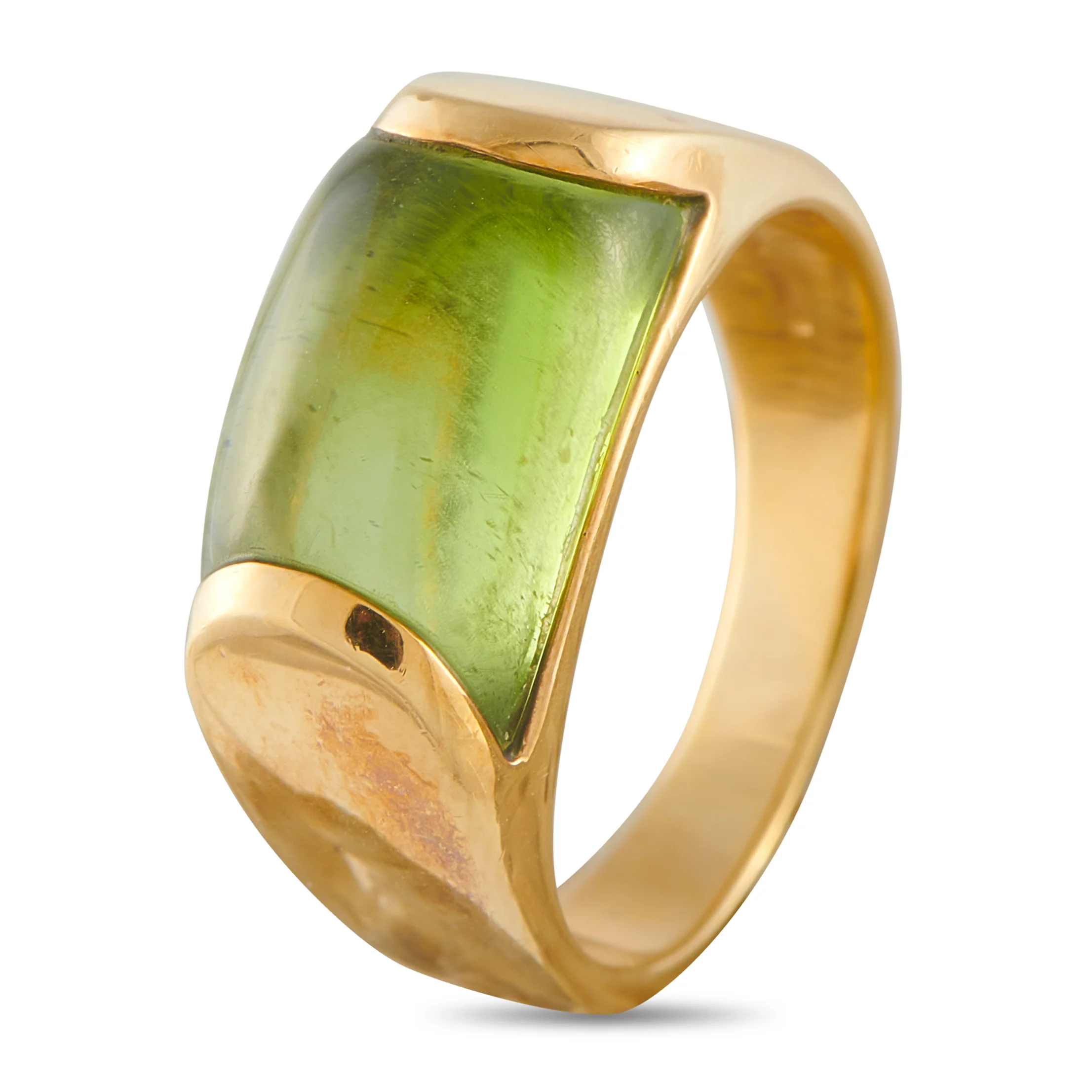Bvlgari Tronchetto 18K Yellow Gold Peridot Ring BV23-051926 - Image 2