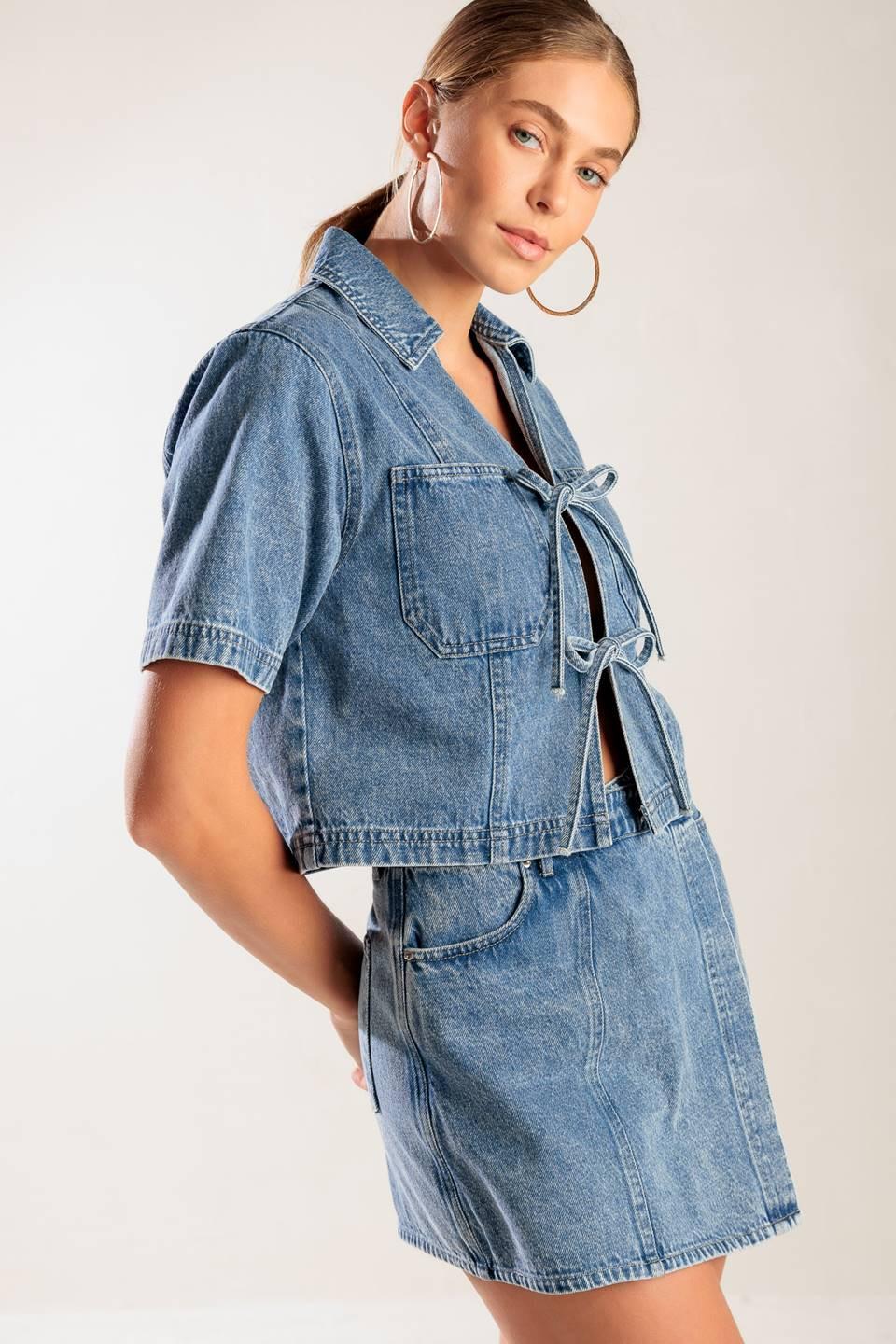 By Chance Denim Top - Image 4