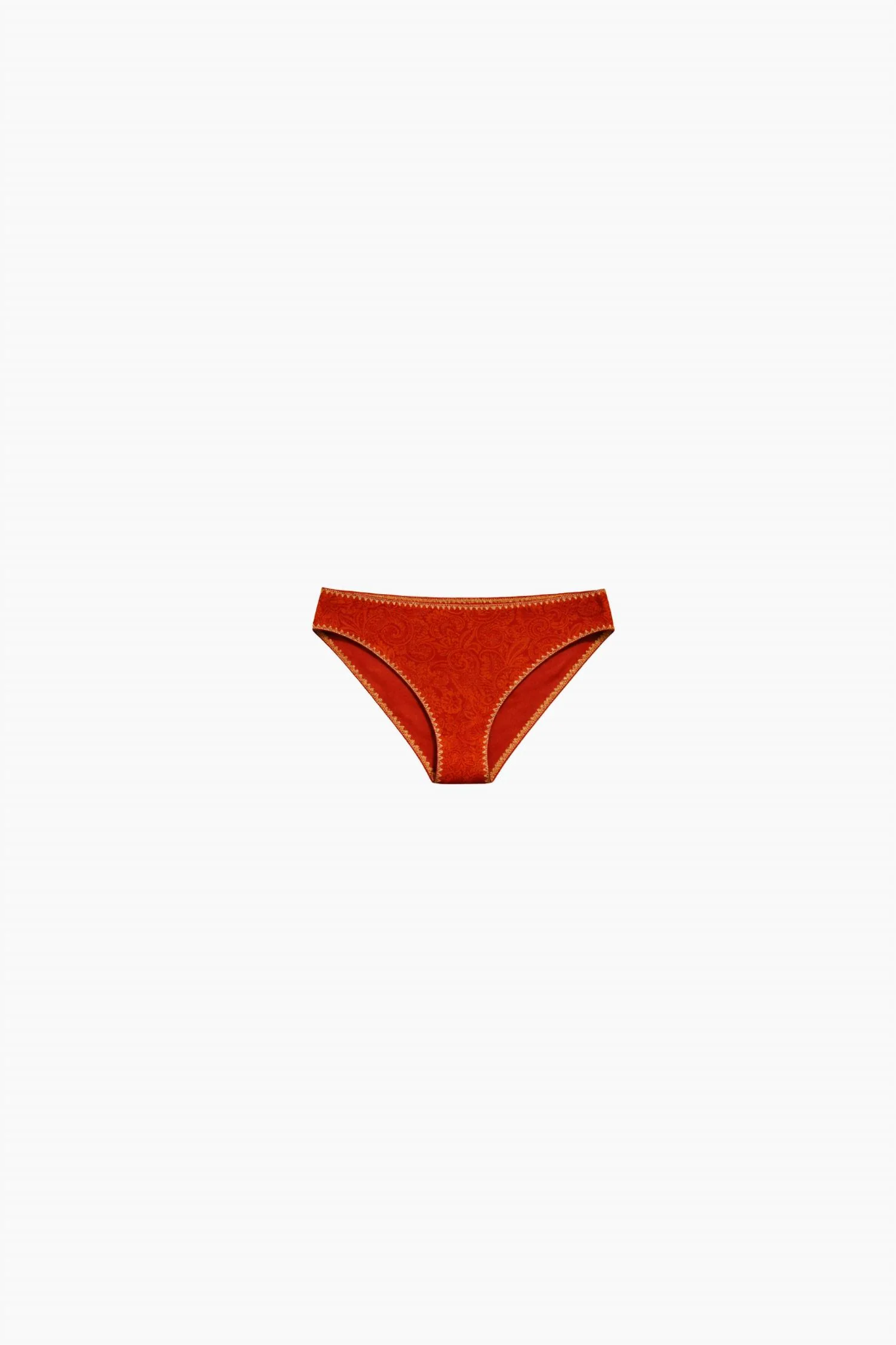Cabana Cowgirl Luxe Stitch Seamless Ruched Back Full Bikini Bottom In Brown - Image 3