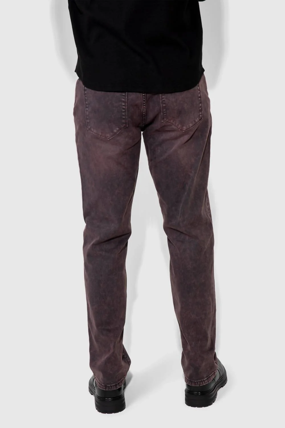 Caine Straight Leg Jeans In Vintage Plum - Image 3